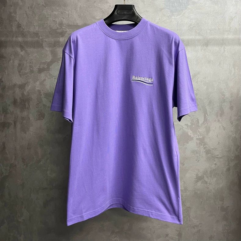 Balenciaga Balenciaga Purple Logo Print Short Sleeve T-shirt Size US XS / EU 42 / 0 - 1 Thumbnail