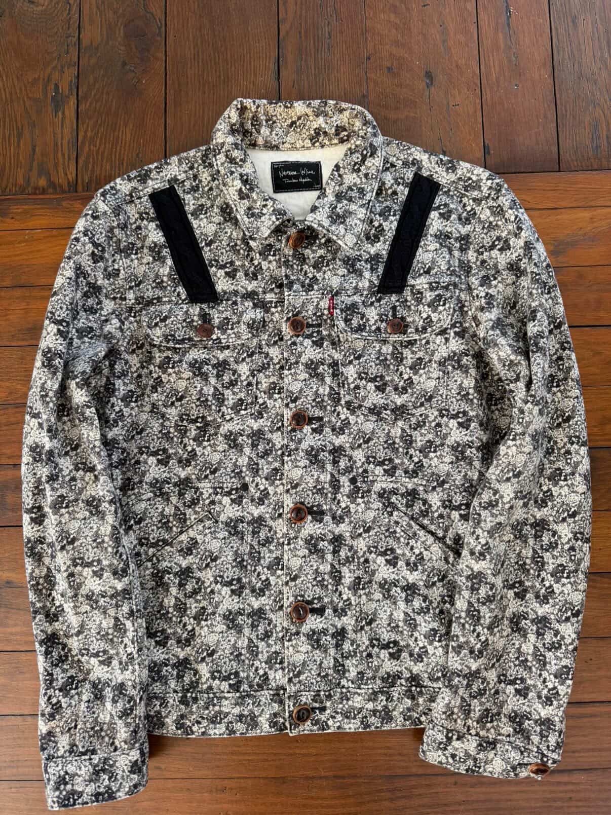Number (N)ine Number (N)ine A/W03 "Touch Me I'm Sick" Floral Denim Jacket Size US S / EU 44-46 / 1 - 1 Thumbnail
