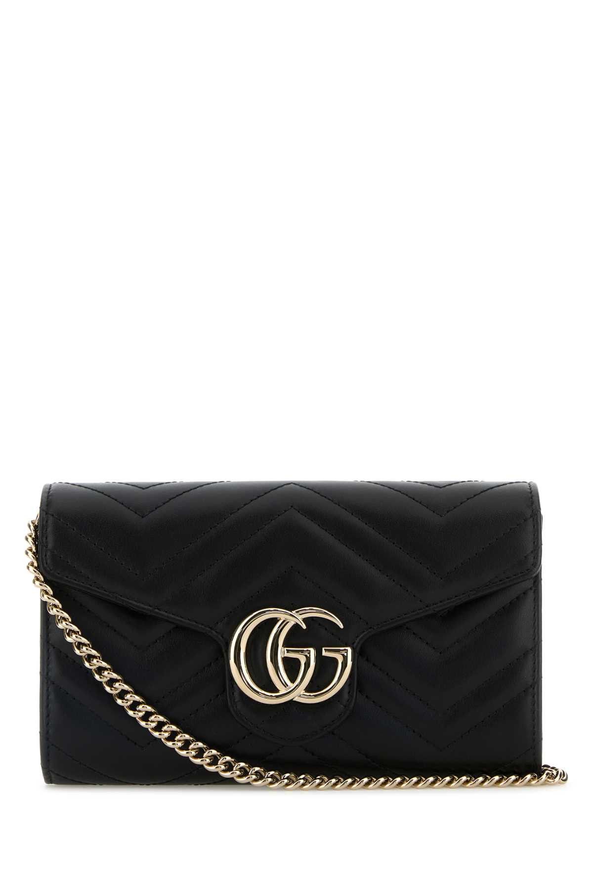 Gucci Black Leather Gg Marmont Wallet Size ONE SIZE - 1 Thumbnail