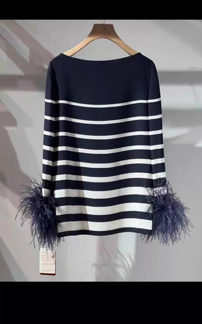 Valentino Valentino Women's feather sleeve top Size M / US 6-8 / IT 42-44 - 4 Thumbnail