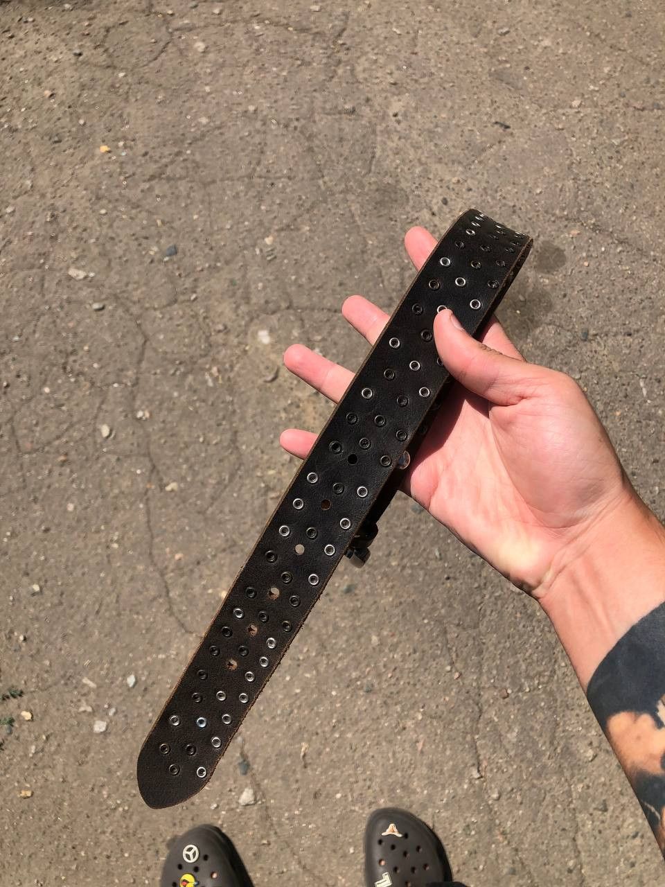 Japanese Brand Vintage Retro Leather Belt Designer Metal Punk Rock Y2K 90s Size ONE SIZE - 3 Thumbnail