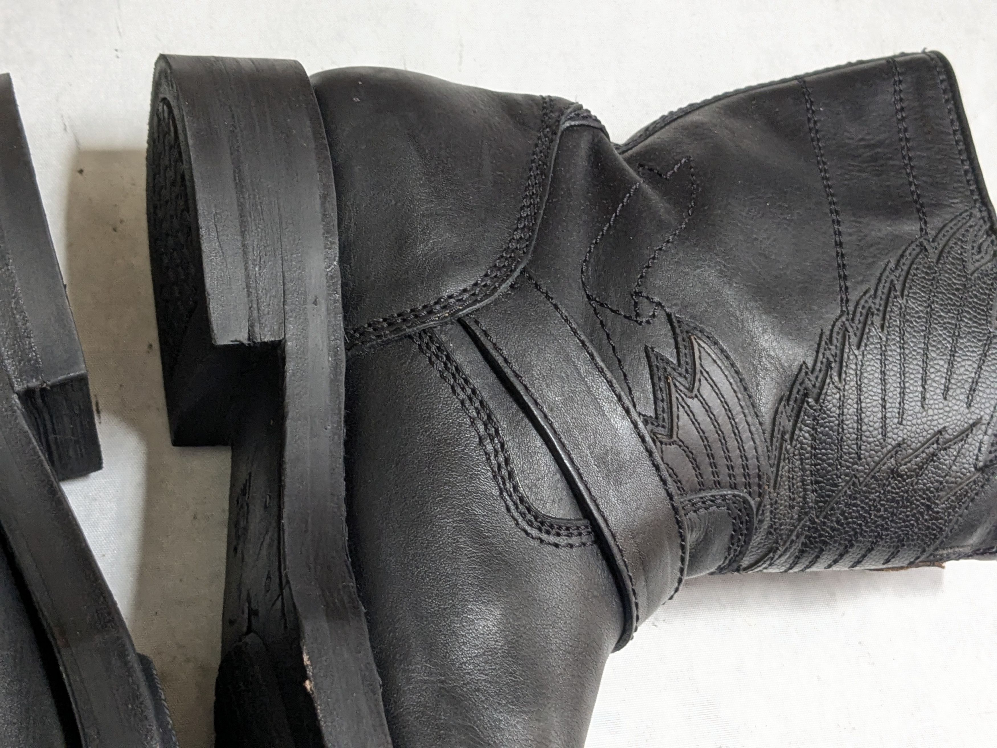 Frye Frye Engineer Boots Black Leather 8 D Buckle Size US 8 / EU 41 - 12 Thumbnail