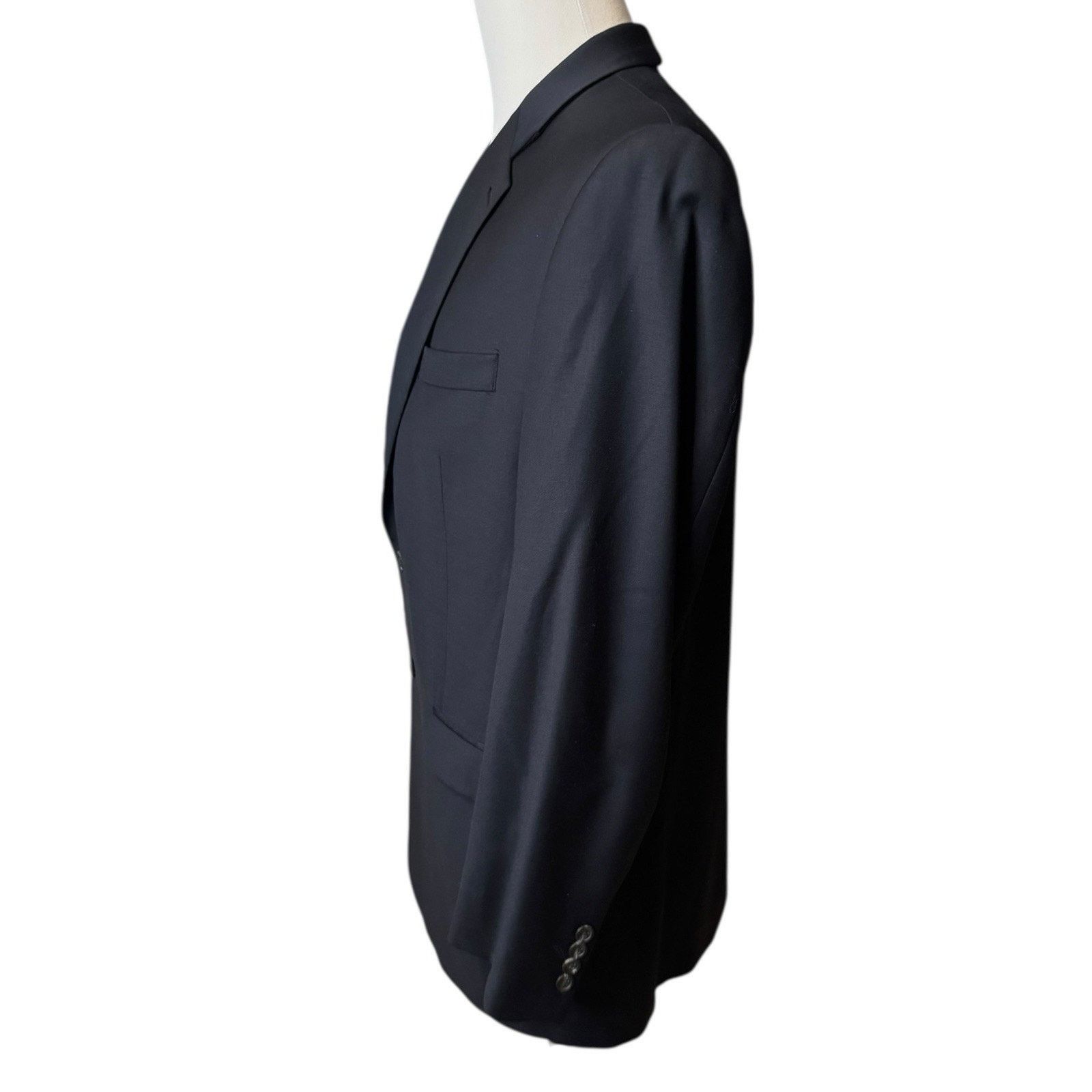 Lauren Ralph Lauren Ralph Lauren 44L Wool Navy Blue Two Button Sport Coat Blazer Size 44L - 3 Thumbnail