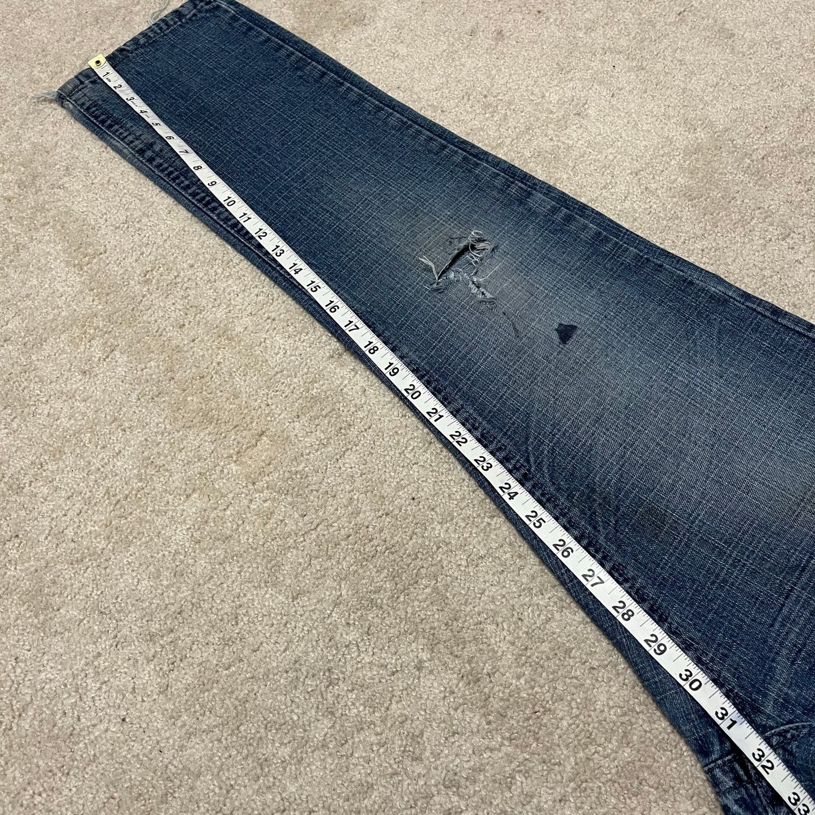 Other Y2K The Machine Skater Cross Embroidered Faded Jeans 32x31.5 Size US 32 / EU 48 - 5 Thumbnail