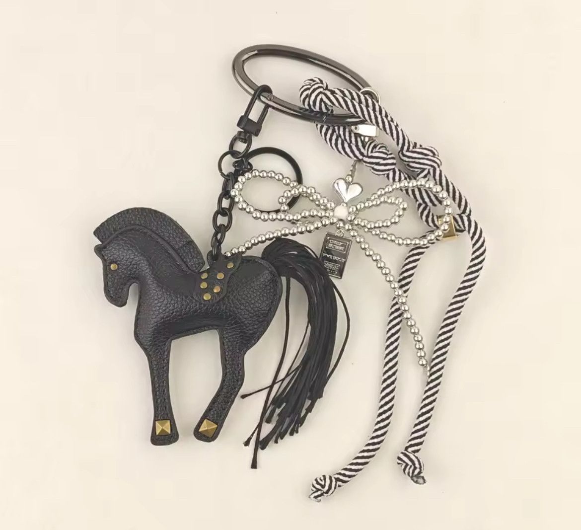 Japanese Brand Leather Horse Bag Charm Pendant Accessories Keychain Size ONE SIZE - 1 Thumbnail