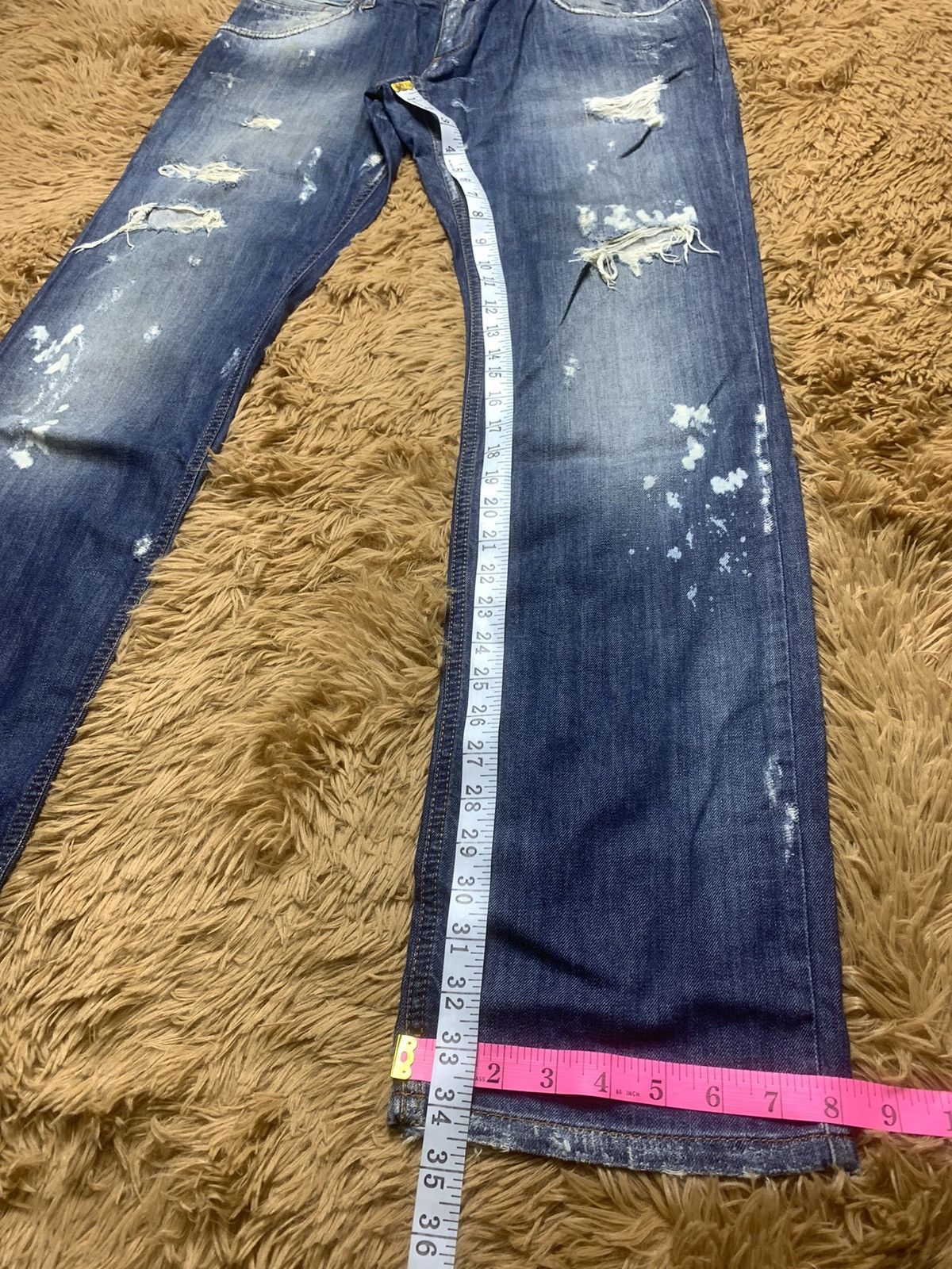 Dolce & Gabbana × Vintage 90s Dolce & Gabbana 14 Destroyed Rip Jeans W34 Size US 34 / EU 50 - 10 Thumbnail