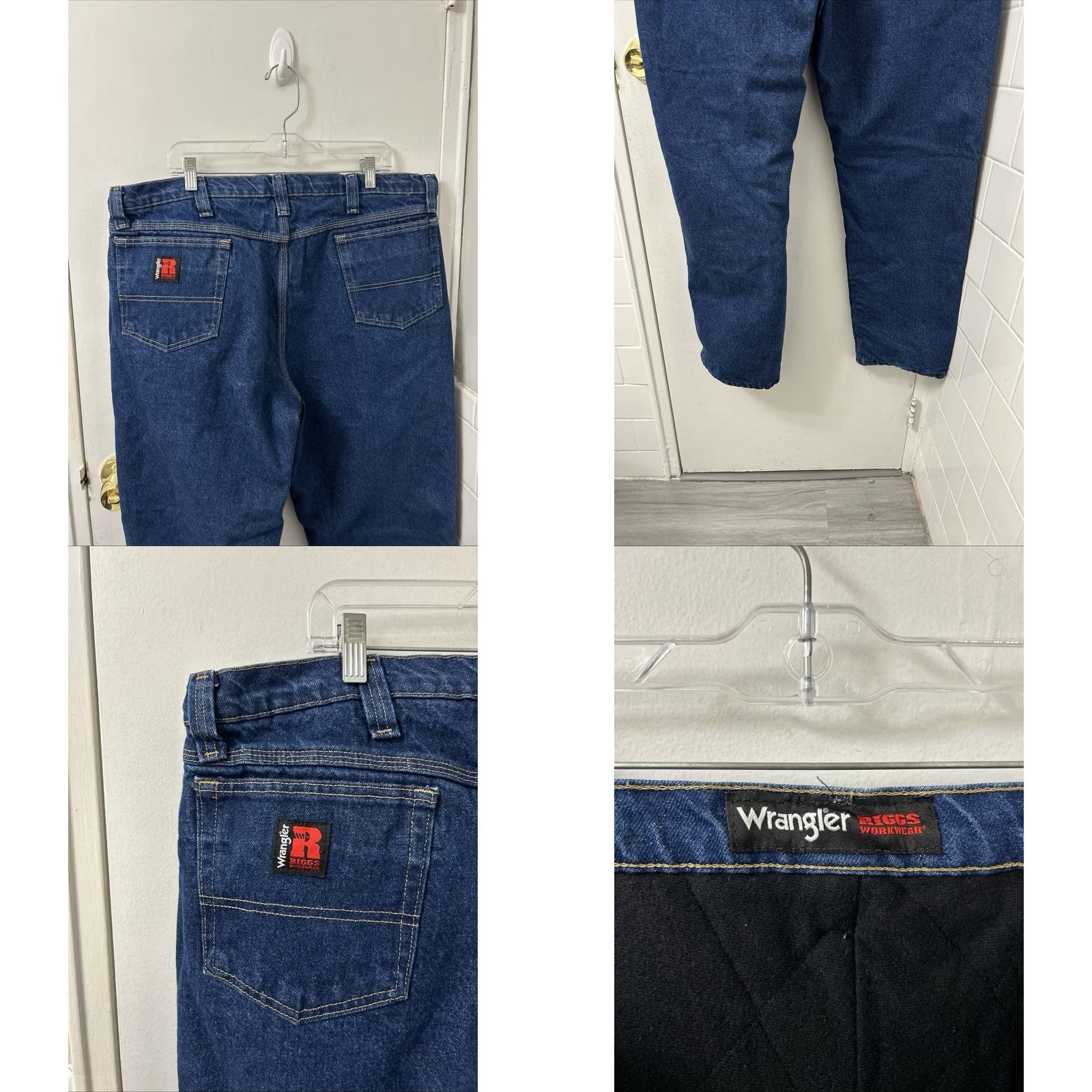 Wrangler Wrangler RIGGS Workwear Jeans Mens 40x32 Blue Thinsulate Thermal Lined Denim - Vintage Quality Size US 40 / EU 56 - 8 Thumbnail
