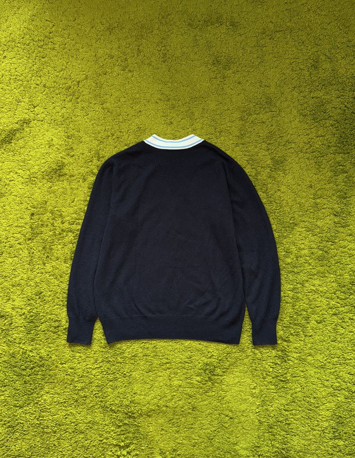 Sandro Sandro oldmoney style big logo v-neck wool sweater Size S / US 4 / IT 40 - 3 Thumbnail