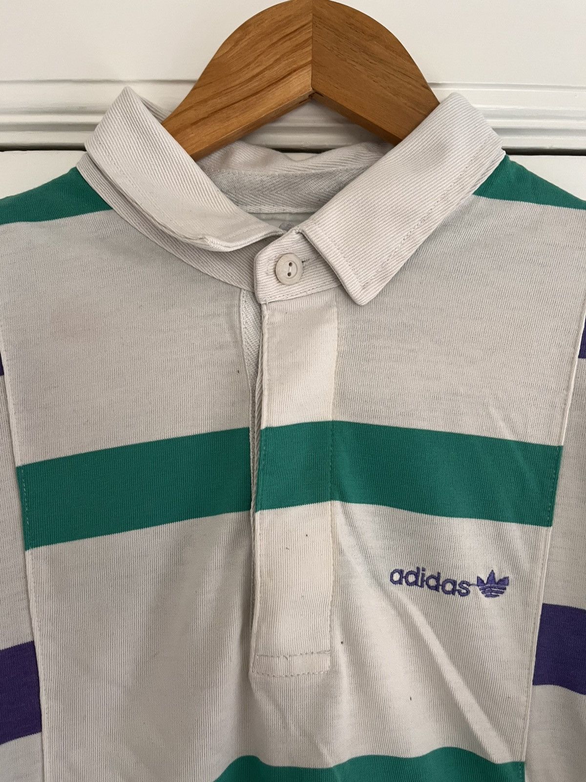 Adidas Adidas Striped Reworked Rugby Shirt Size US M / EU 48-50 / 2 - 3 Thumbnail