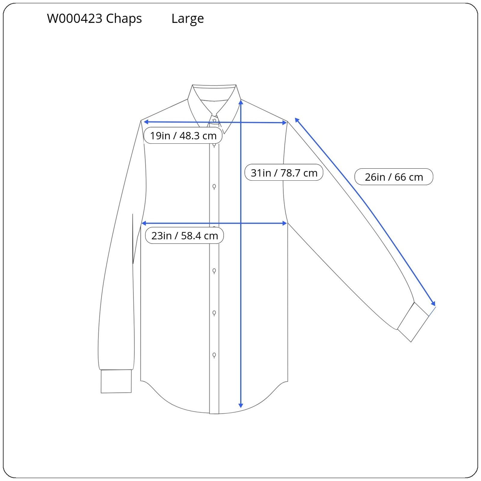 Chaps Chaps Men’s Large Button-Down Shirt | Classic Casual Size US L / EU 52-54 / 3 - 4 Thumbnail
