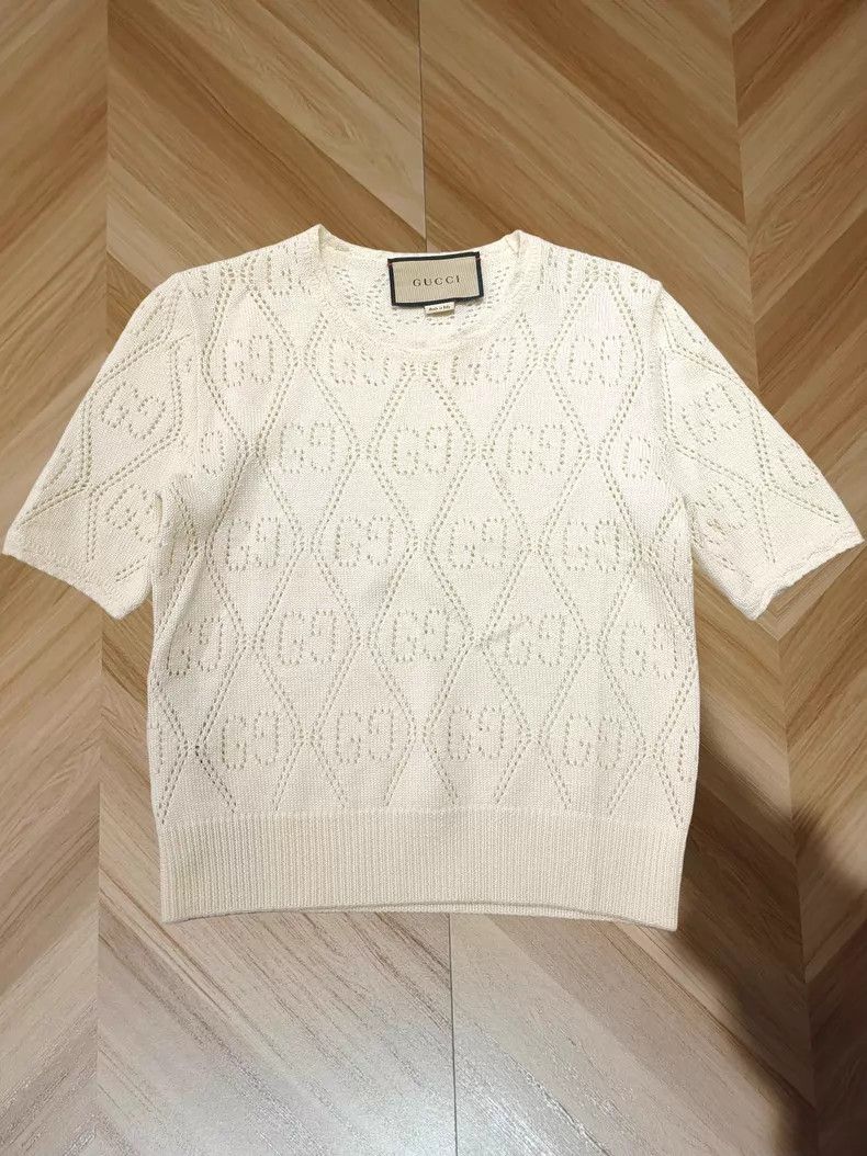 Gucci Gucci Needle-woven T-shirt Size XS / US 0-2 / IT 36-38 - 1 Thumbnail