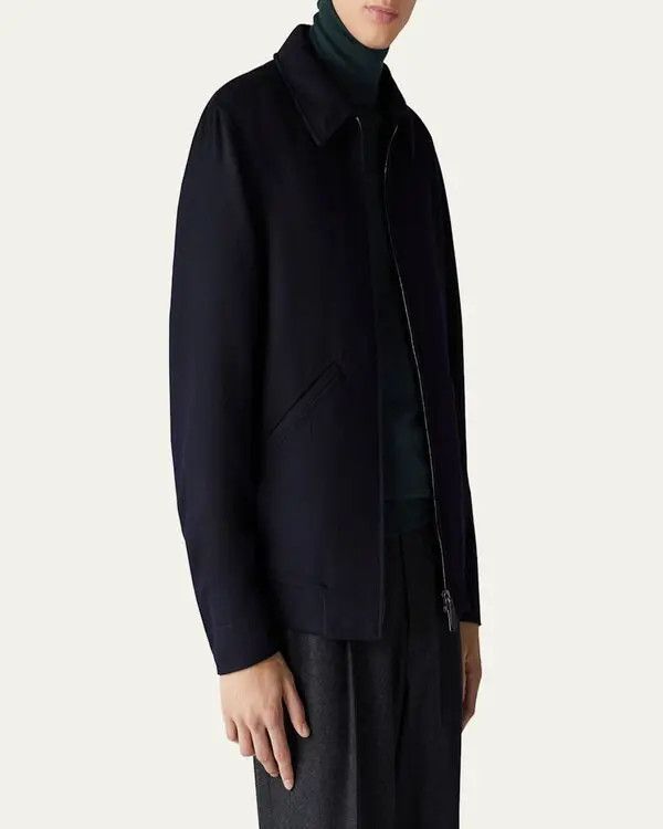 Loro Piana o1w1db10225 FAM4588 Bomber Jacket in Navy Blue Size US S / EU 44-46 / 1 - 4 Thumbnail