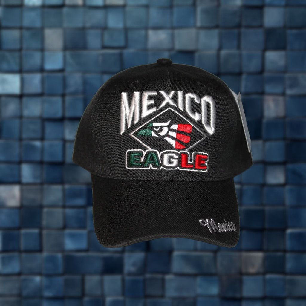 Vintage CHOICE Mexico Eagle Baseball Cap Black Adjustable Mens Size ONE SIZE - 1 Thumbnail