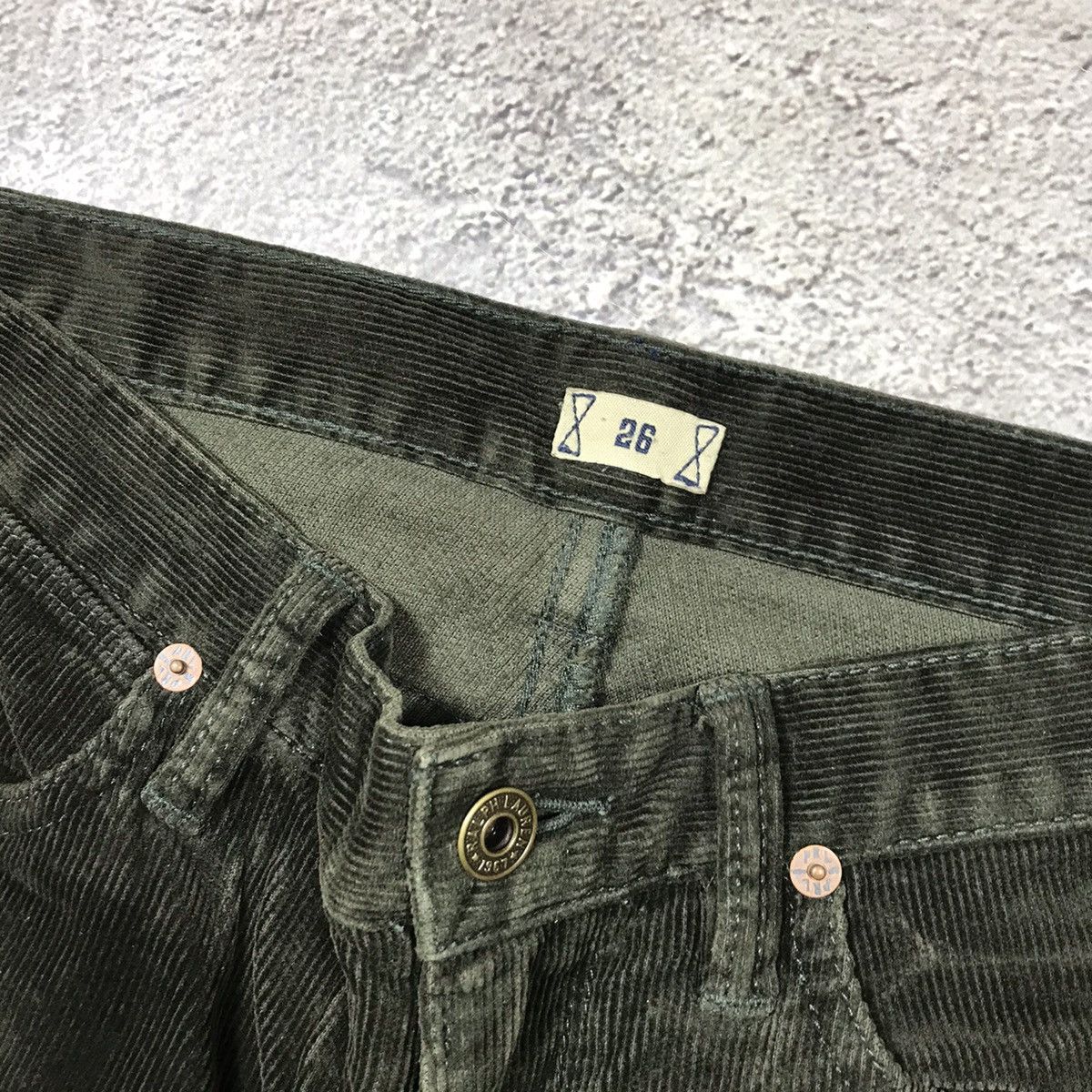 Vintage Vintage Y2K Low Rise Baggy Velvet Pants Grunge Swag Faded 26 Size 26" / US 2 / IT 38 - 3 Thumbnail