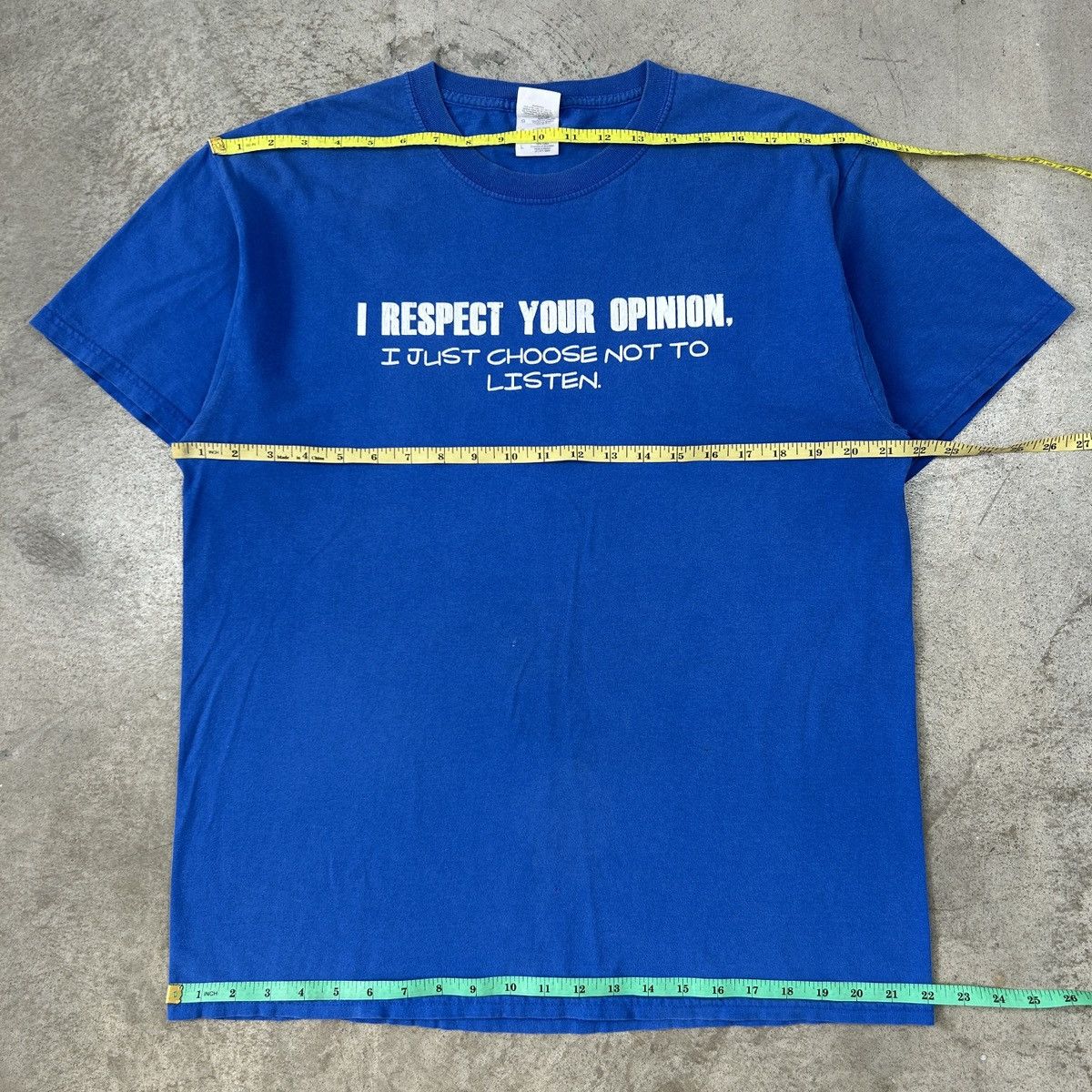 Vintage 2000s Wording Tee Size US L / EU 52-54 / 3 - 10 Thumbnail