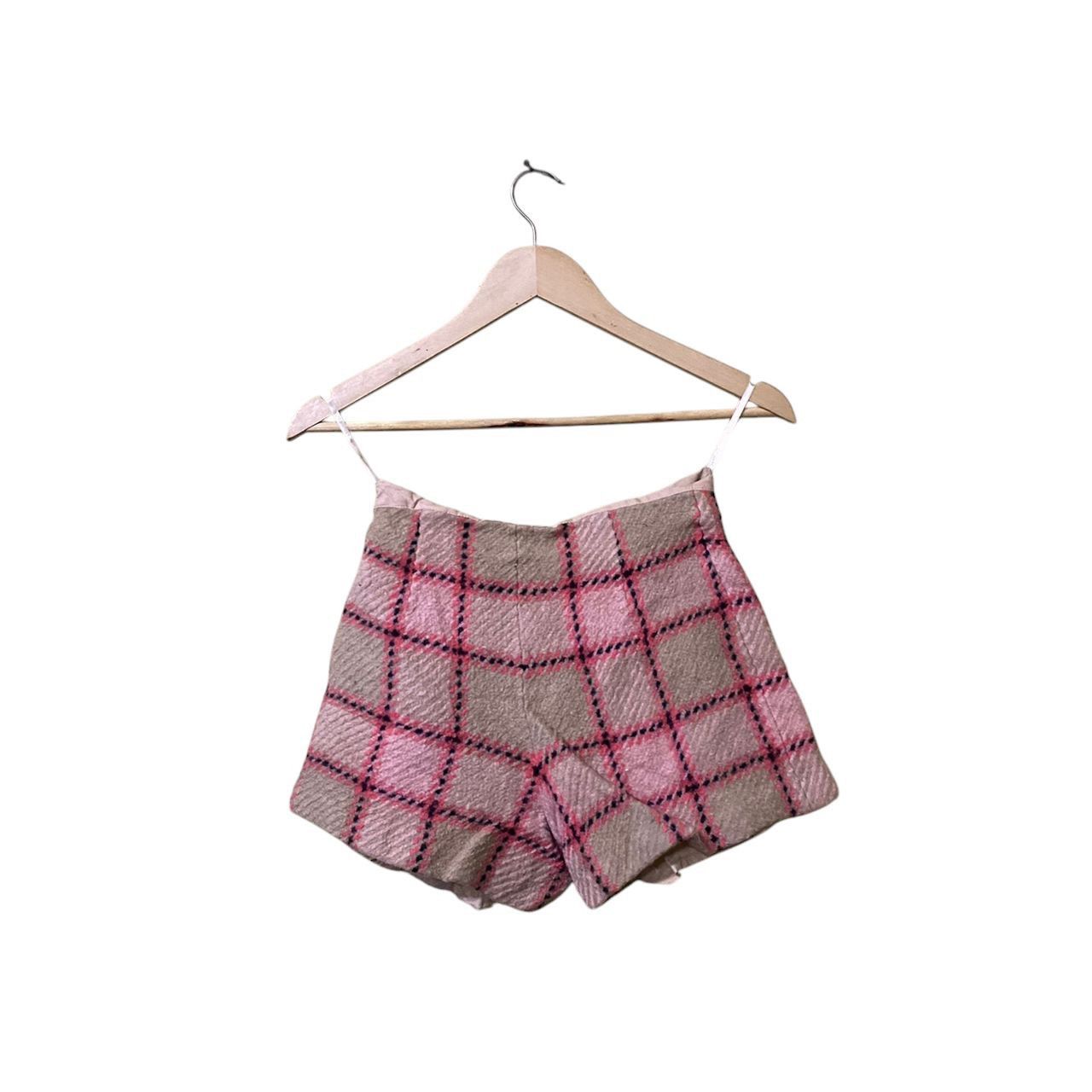 Designer Blue label mini skirt squares design Size 24" / US 00 / IT 34 - 2 Thumbnail