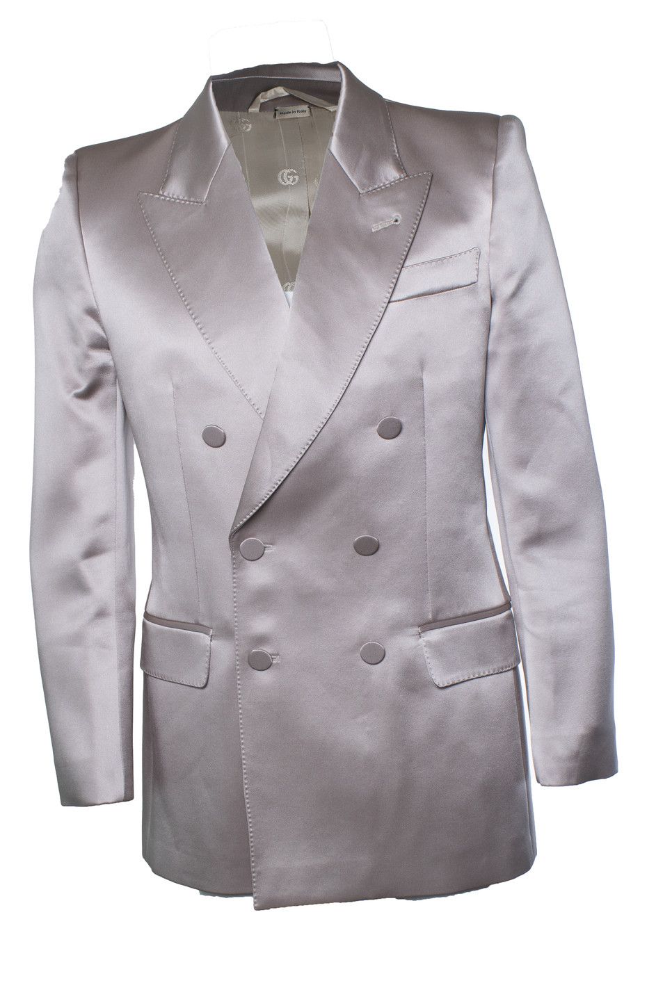 Gucci Gucci, satin double breasted blazer in light pink Size 54R - 1 Thumbnail