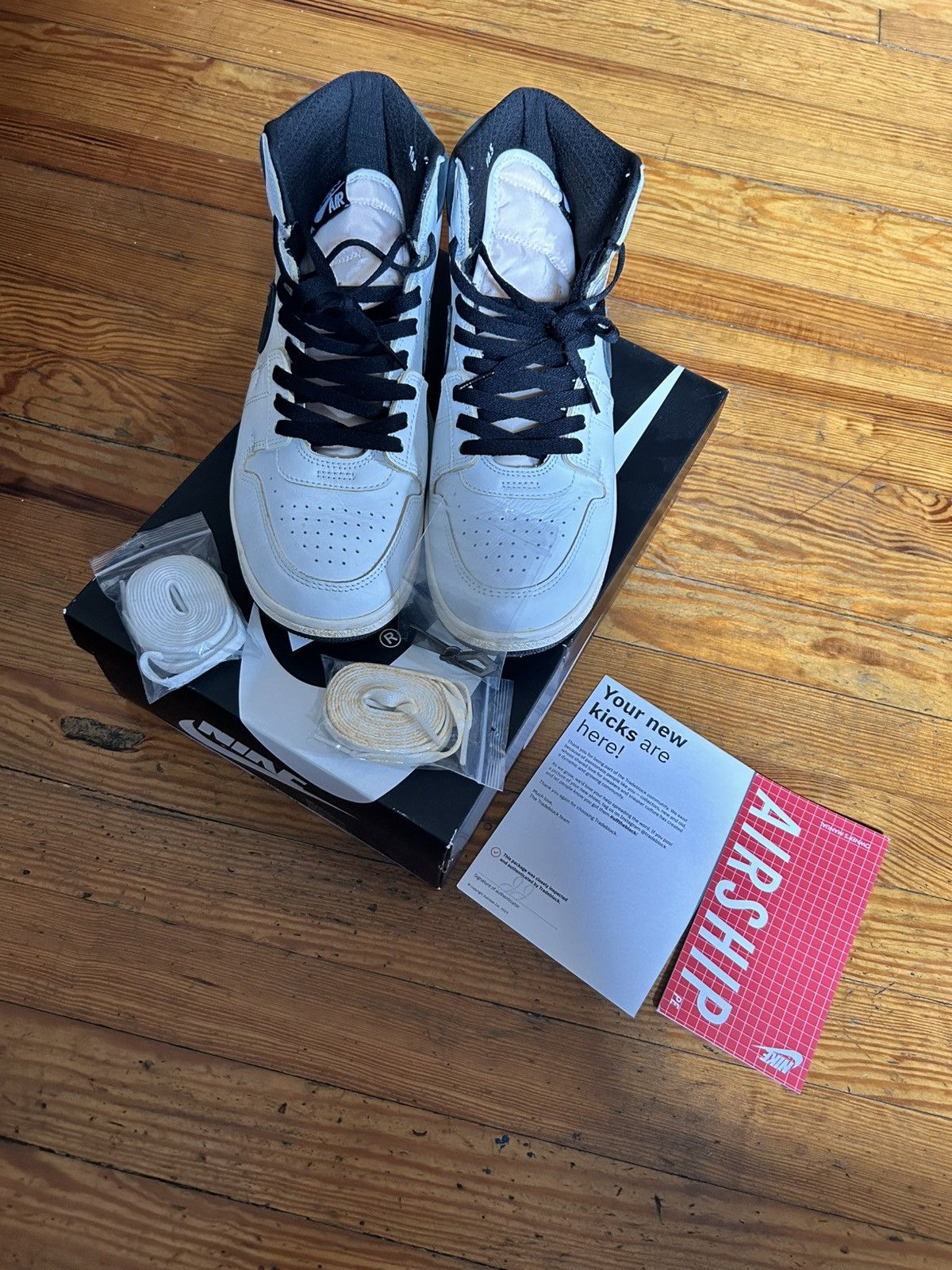 A Ma Maniere × Jordan Brand × Nike Nike Jordan A Ma Maniere Air Ship PE SP White/Black 10.5 Size US 10.5 / EU 43-44 - 14 Thumbnail