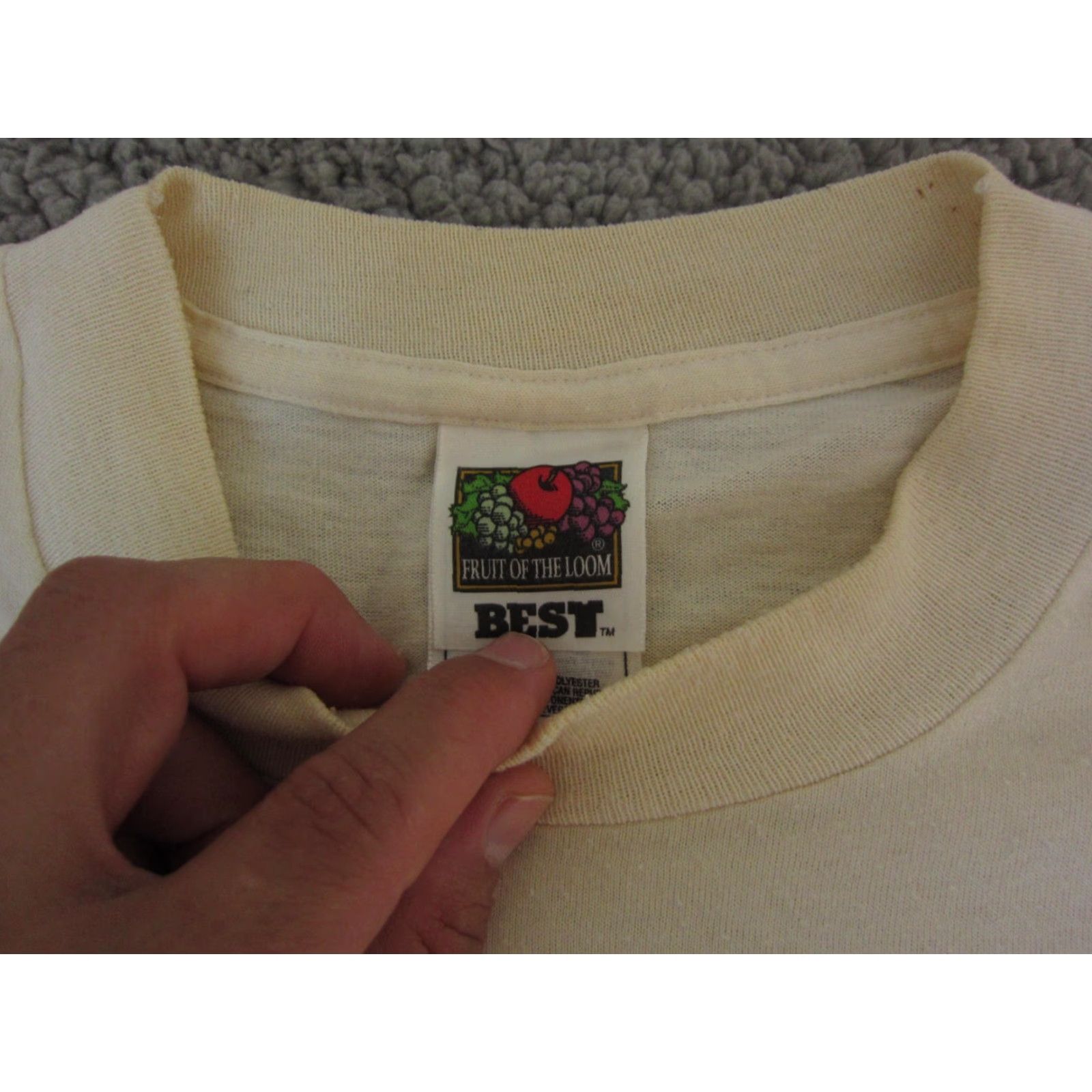 Fruit Of The Loom VINTAGE Great Race Shirt Mens XL White 80s 90s Classic School Fruit of the Loom T-Shirt Mens XL White Size US XL / EU 56 / 4 - 5 Thumbnail