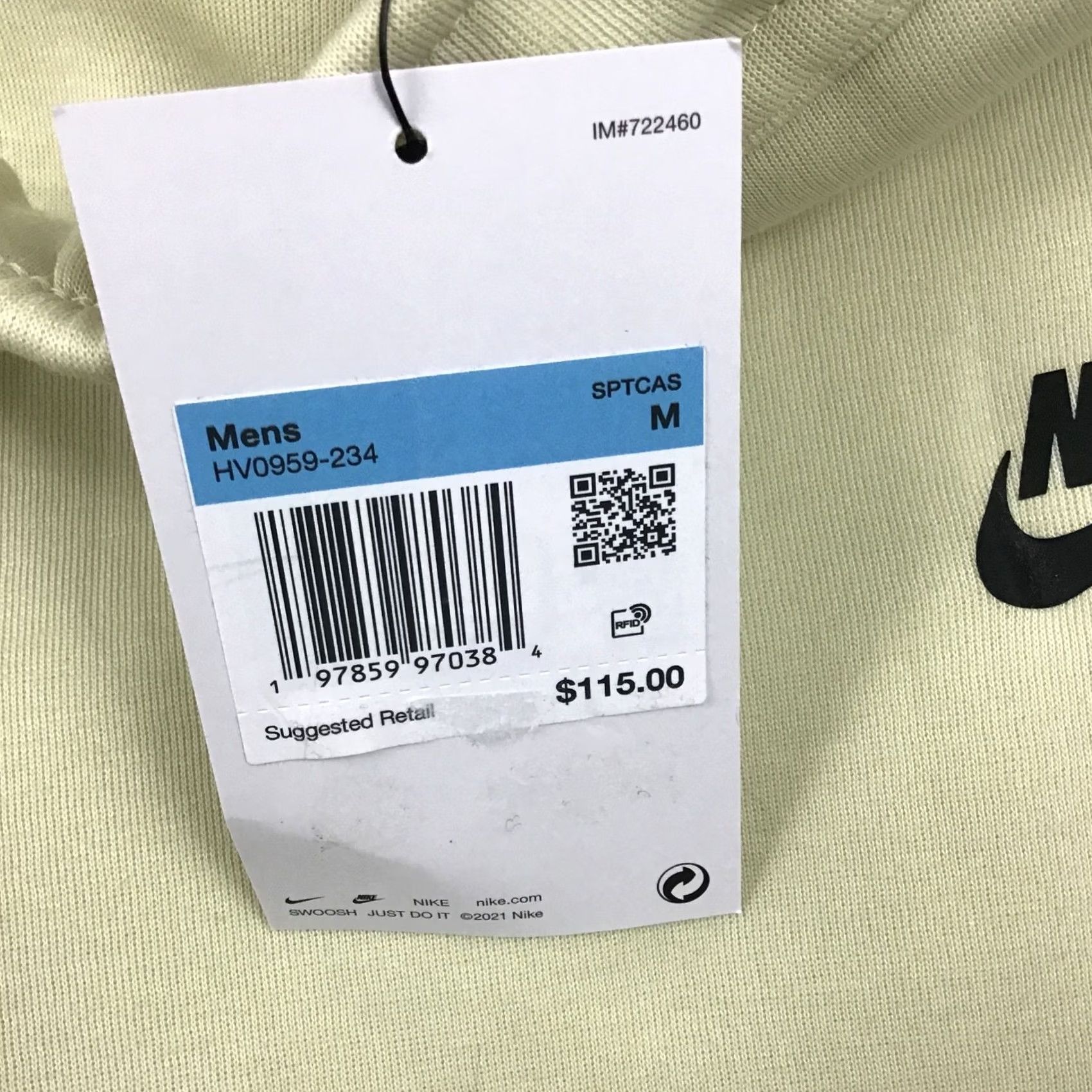 Nike Nike Pants Men Medium Beige Tech Fleece Tapered Jogger Slim Fit Drawstring M Size US 31 - 5 Thumbnail