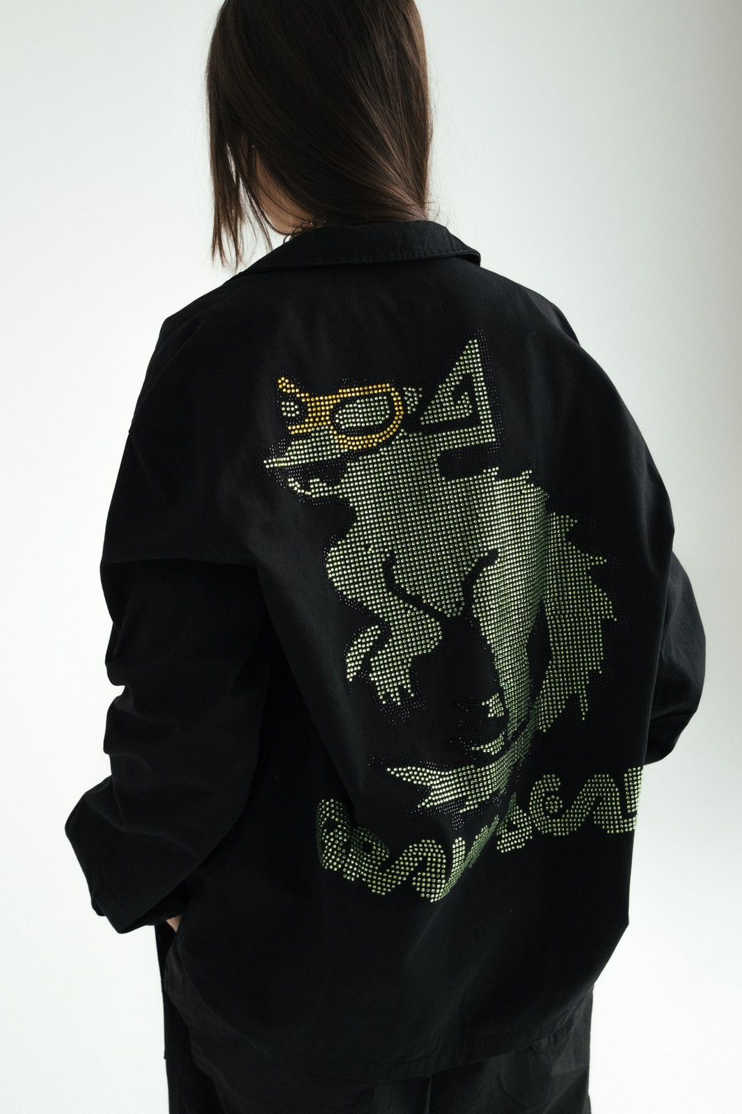 Brain Dead Brain Dead Squirrel Rhinestone Chore Coat Washed Black Size L / US 10 / IT 46 - 5 Thumbnail