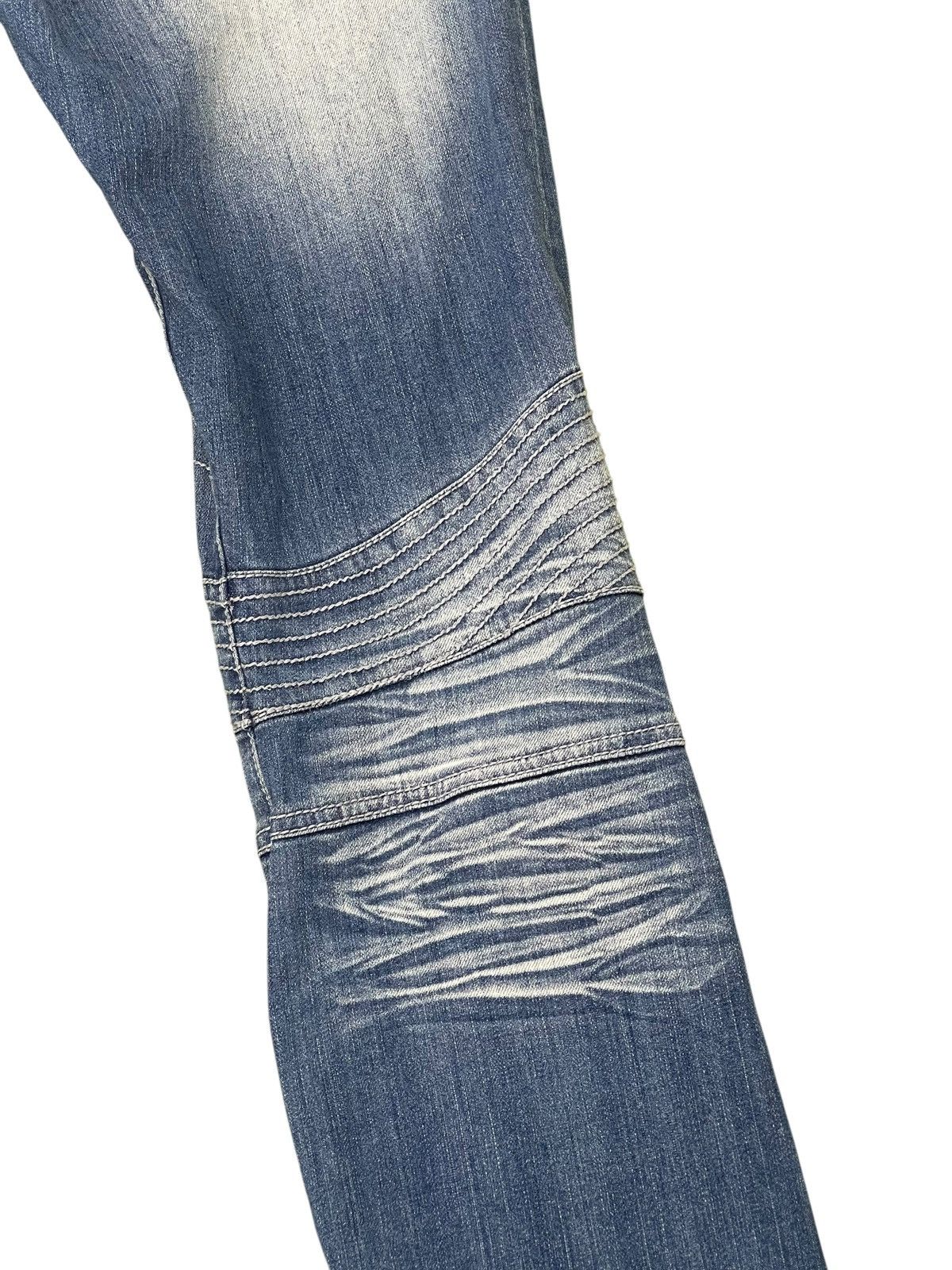 Hysteric Glamour Biker Jeans Schlussel Japan Faded Stretch Skinny 2🟦4 Size US 32 / EU 48 - 4 Thumbnail