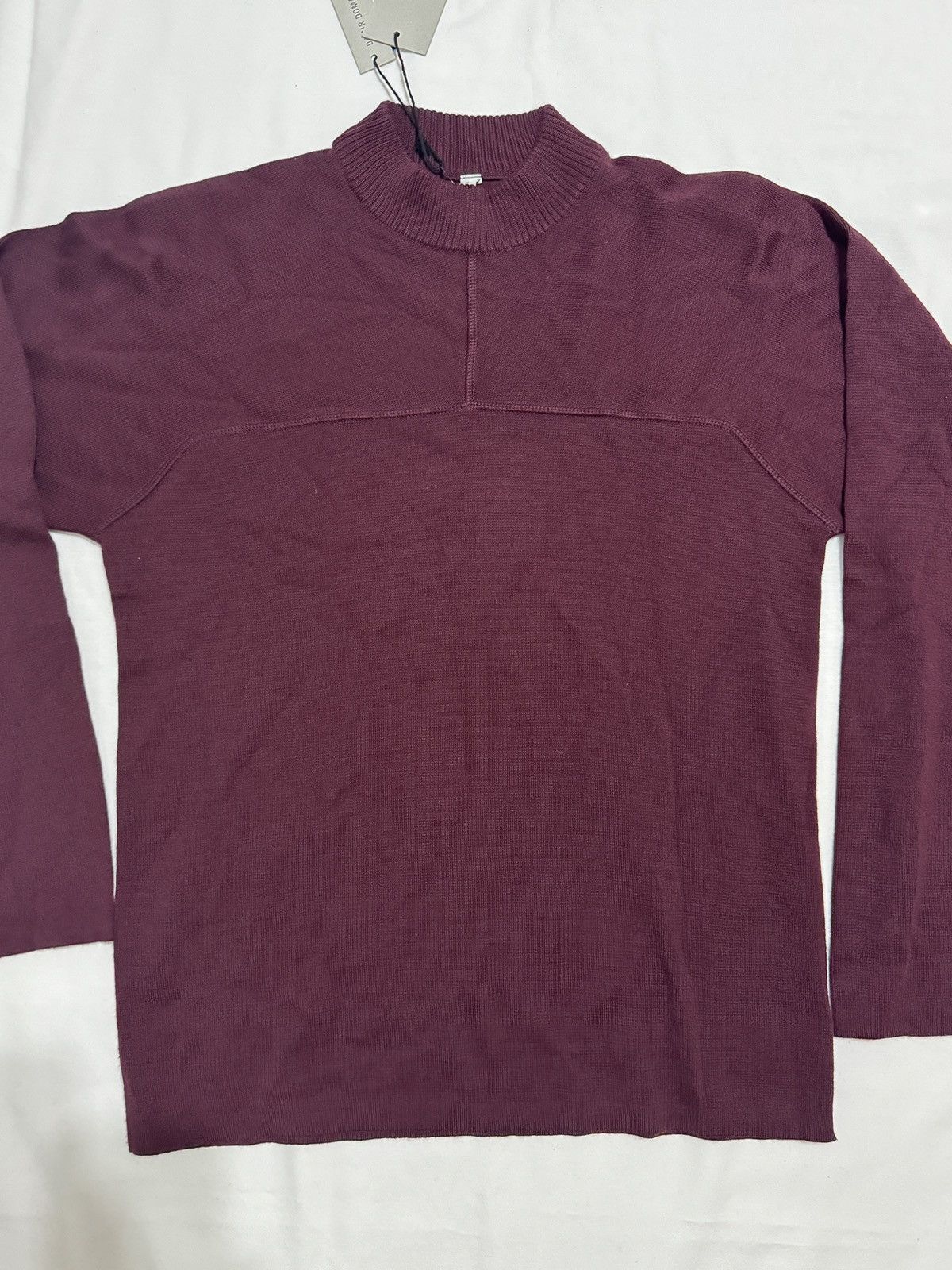 Silent By Damir Doma DAMIR DOMA Silent Cropped Sweater Mock Neck Burgundy Wool Size US M / EU 48-50 / 2 - 1 Thumbnail