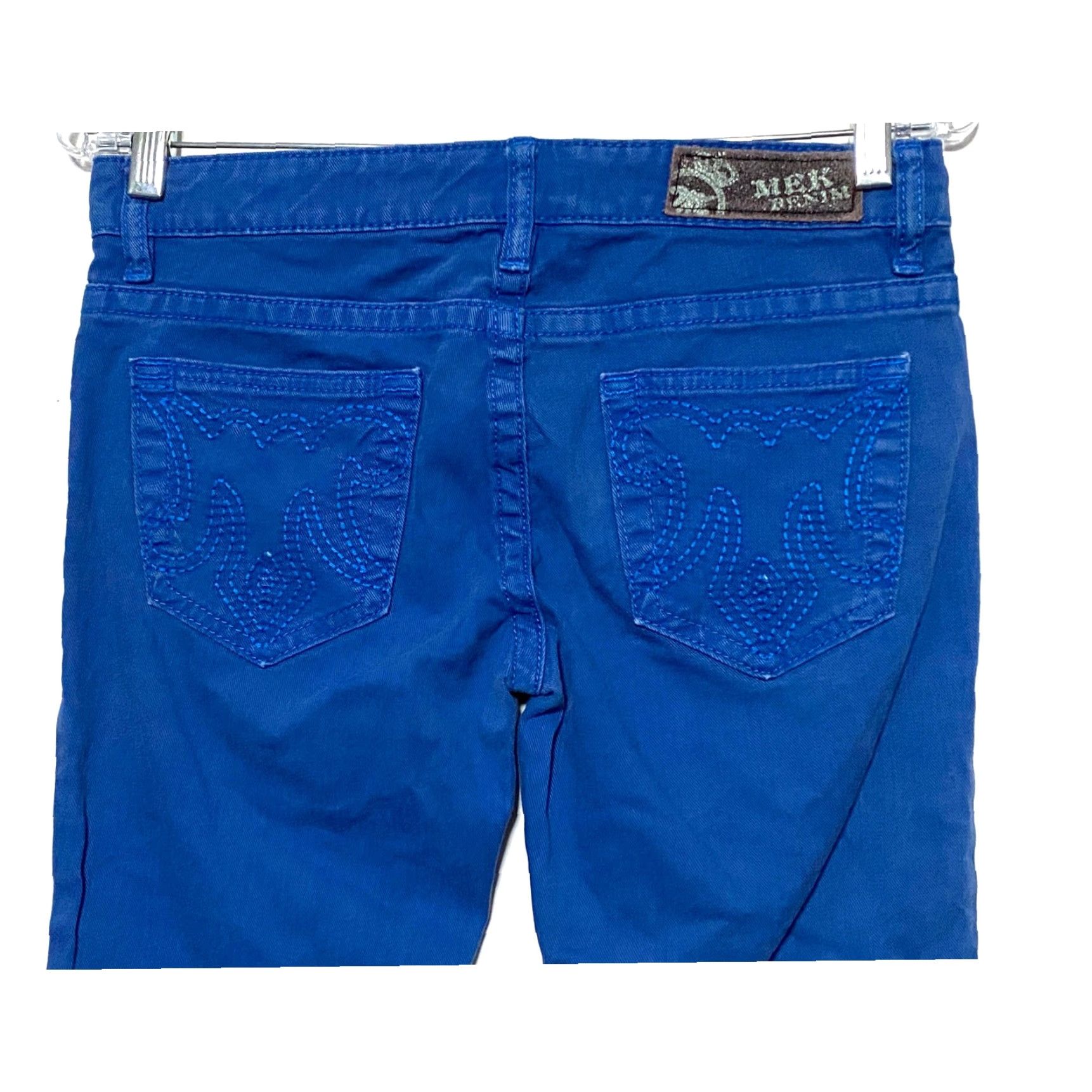 Denime Mek DNM Tyler Cigarette Jeans Womens 27x34 Denim Blue Stretch Casual Y2K Boho Jeans Womens 27x34 Denim Blue Stretch 5-Pocket Design Mens? Womens Size 27" / US 4 / IT 40 - 3 Thumbnail