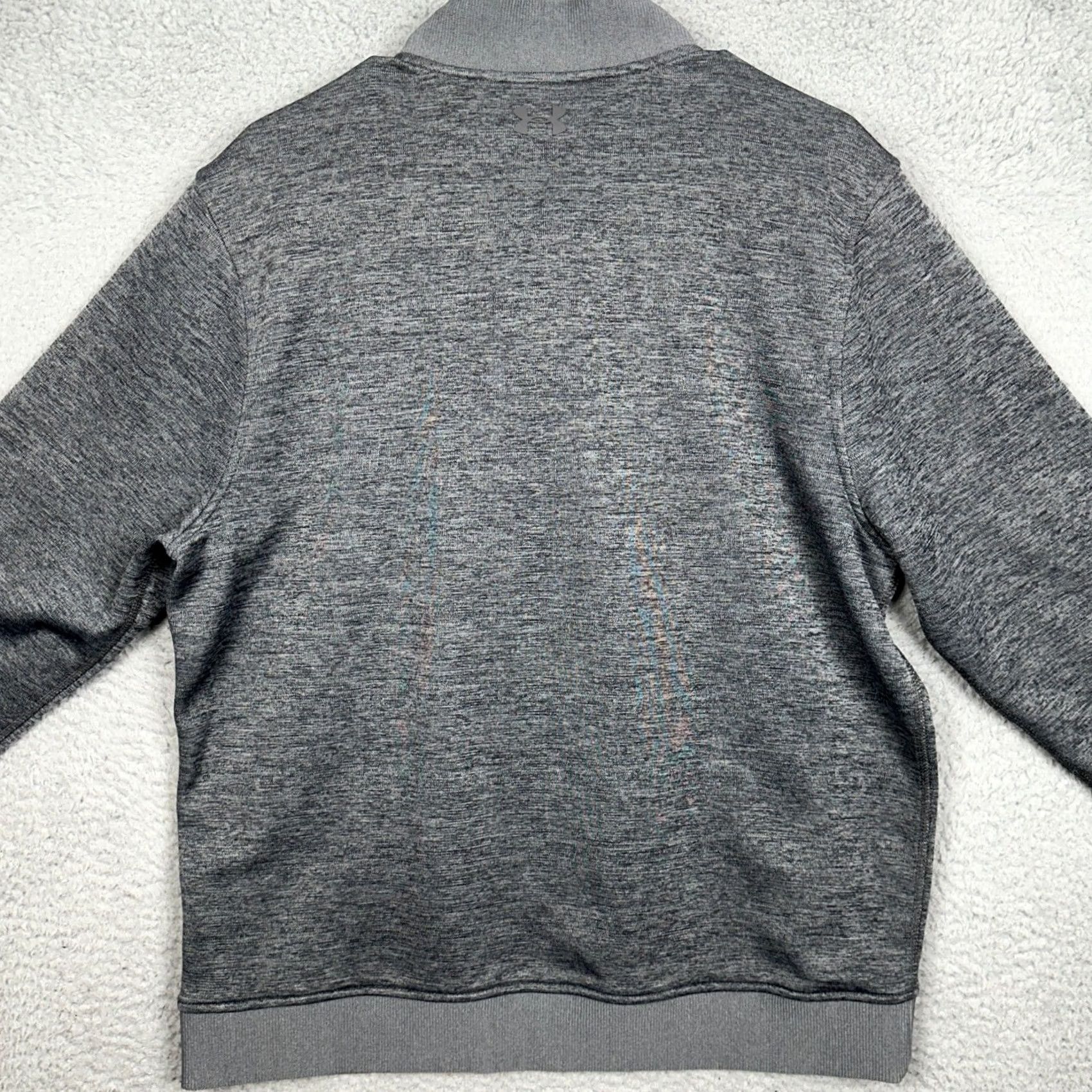 Under Armour Under Armour Sweatshirt Mens L Gray 1/4 Zip Pullover Mock Neck Moisture Wicking Golf Gym Running Jogging Walking Loose Fit Size US L / EU 52-54 / 3 - 2 Thumbnail