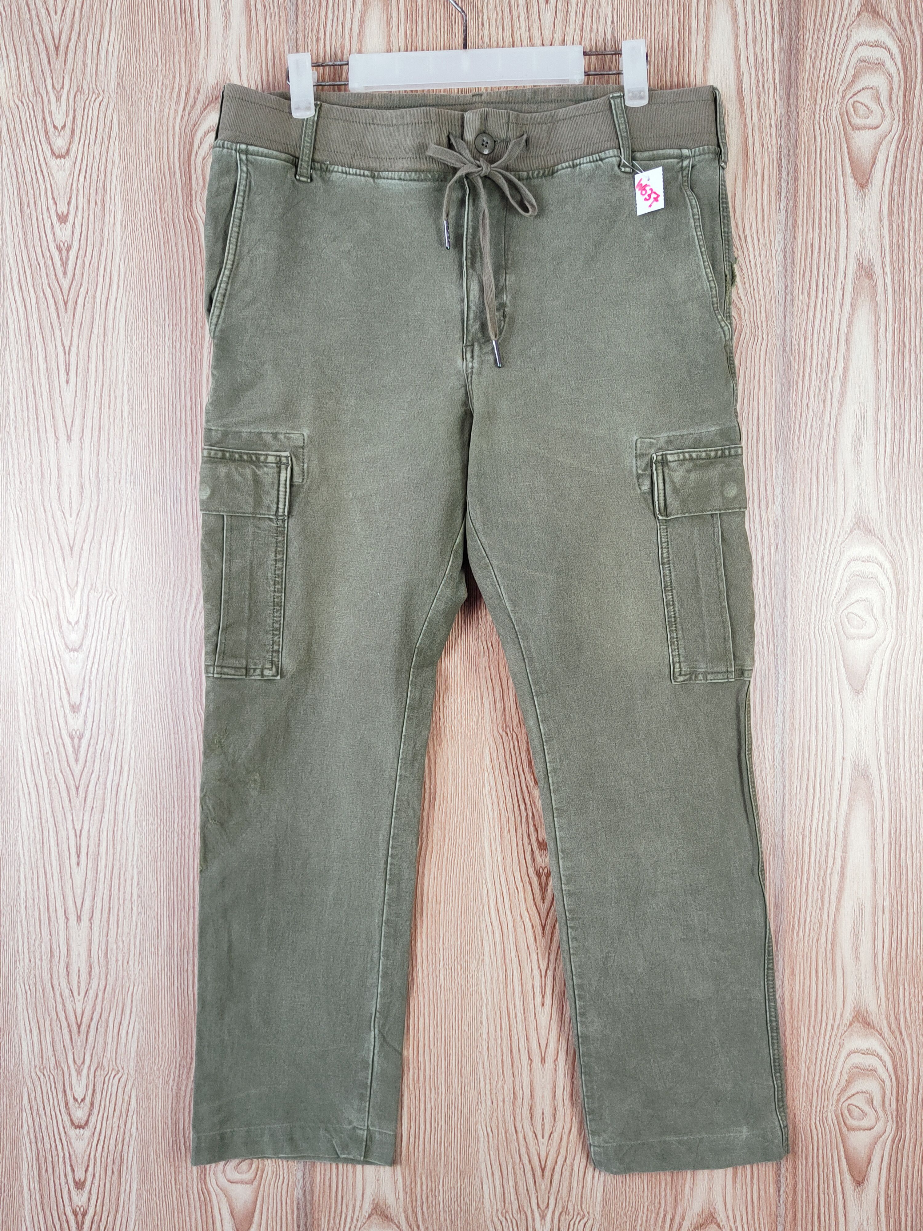 Japanese Brand Back Number Green Multipocket Tactical Cargo Pants #W637 Size US 31 - 1 Thumbnail
