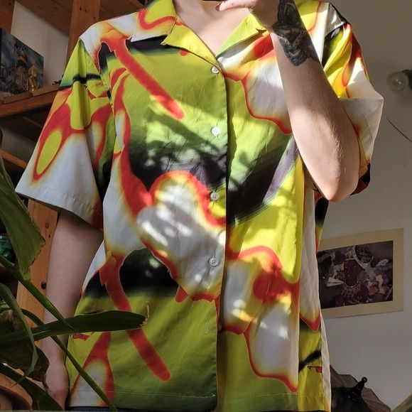 Zara Zara X Rhuigi Shirt Mens Small abstract Casual Tie Dye Size US S / EU 44-46 / 1 - 4 Thumbnail