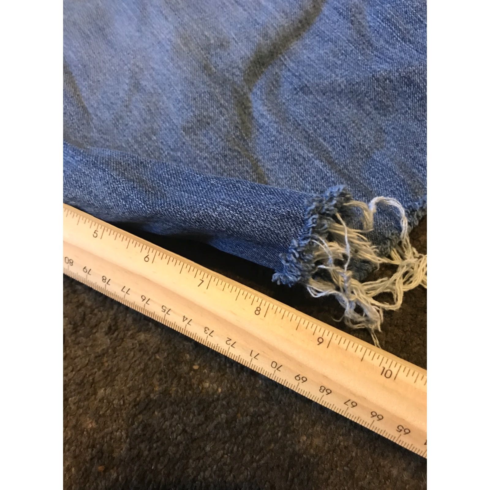 Denime Cinch Denim Shorts Mens 36 Blue Cut Off 10 In Inseam 5-Pocket Logo Raw Hem Casual Western Size US 36 / EU 52 - 7 Thumbnail