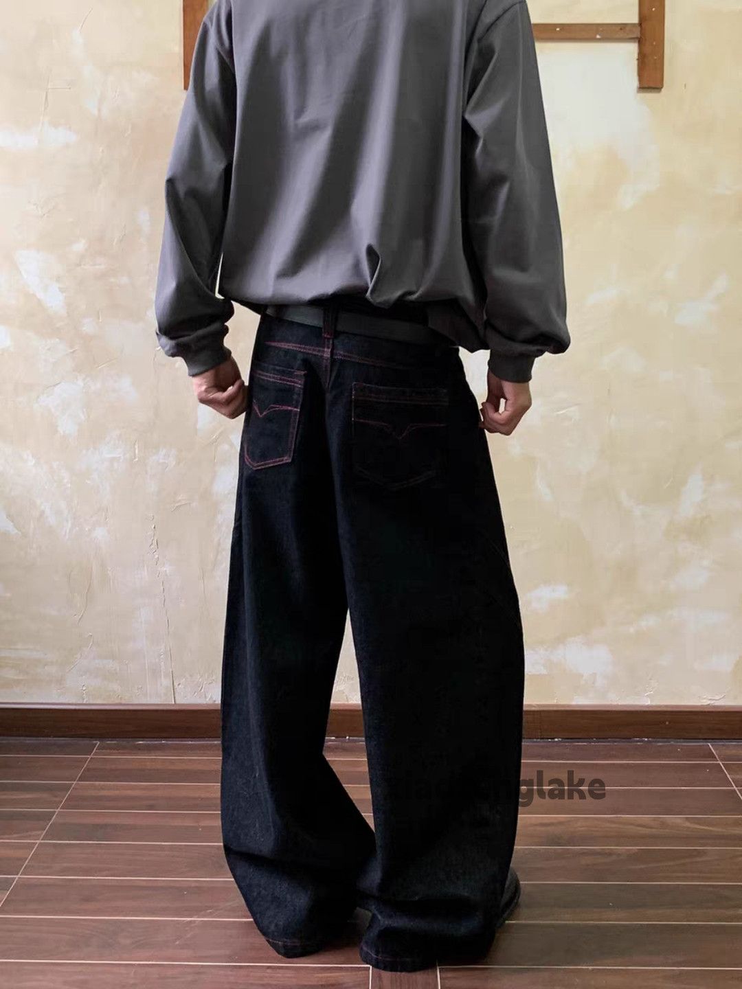 Jean ltx vintage loose baggy skate hiphop flared dance jeans Size US 34 / EU 50 - 2 Thumbnail