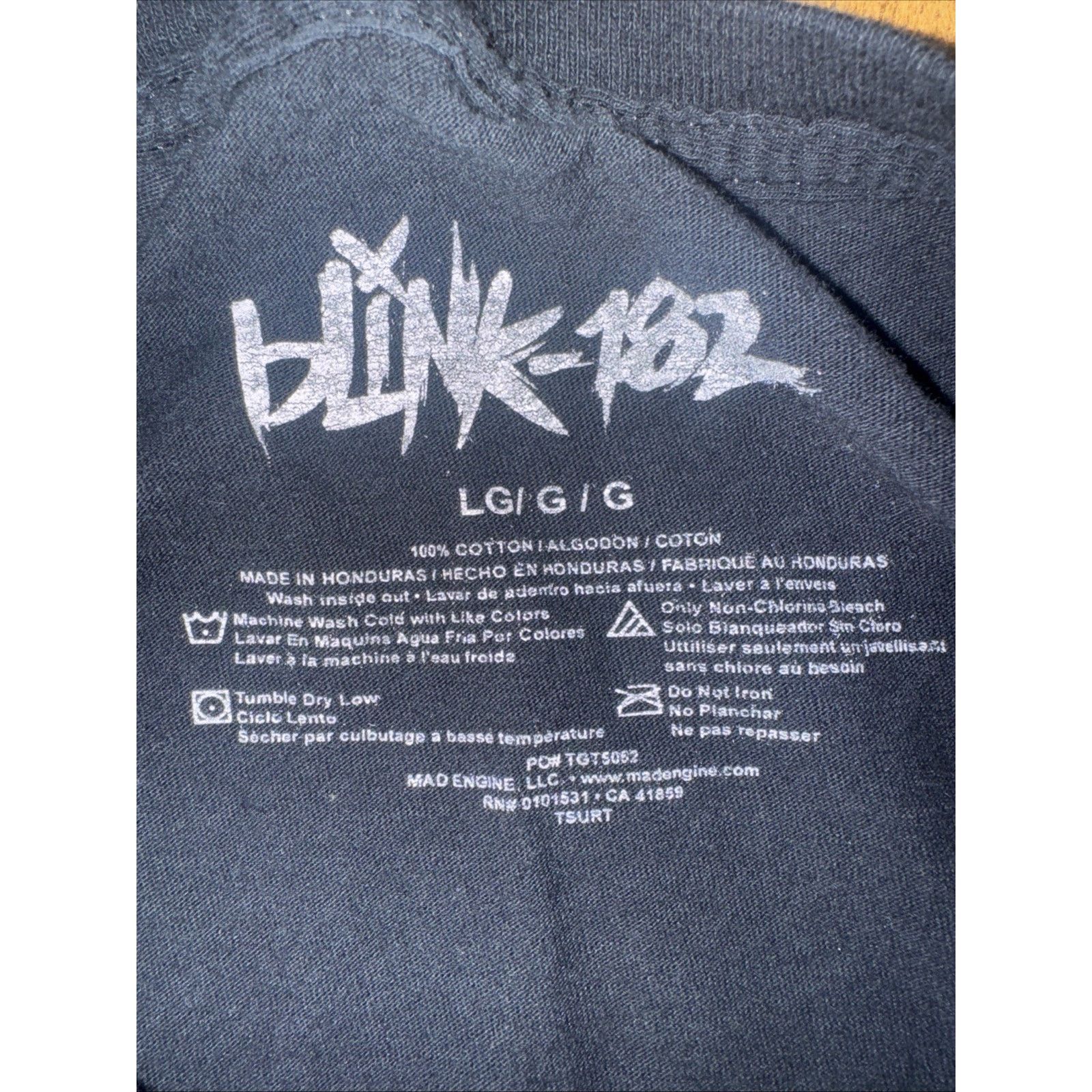 Band Tees × Vintage Blink-182 Band T-Shirt Black L 20x27 Pop Punk Size US L / EU 52-54 / 3 - 3 Thumbnail