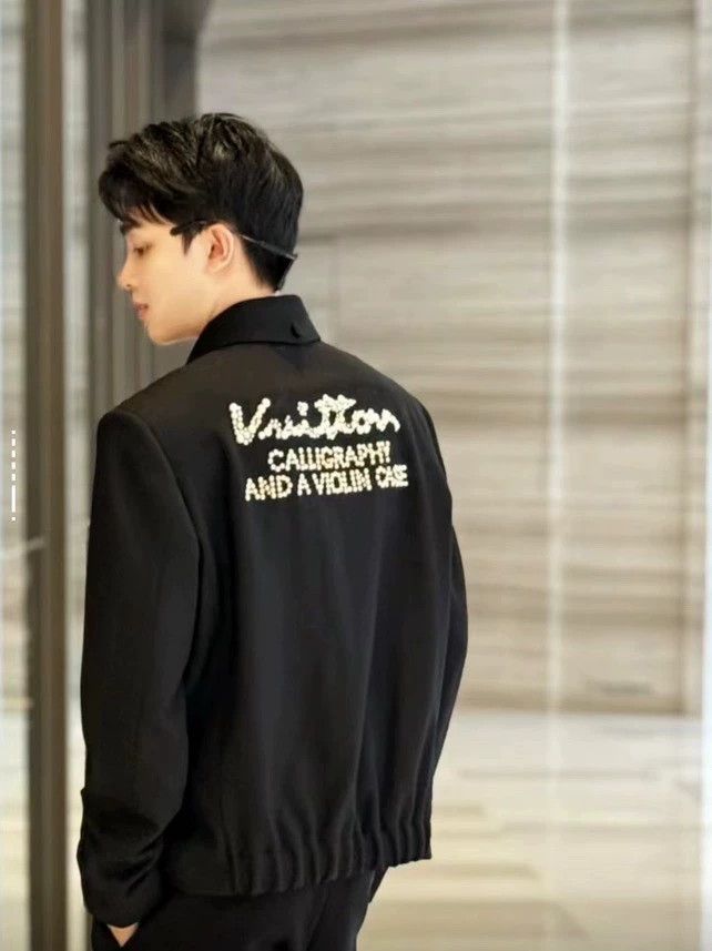 Louis Vuitton Louis Vuitton Wool Pearl Slogan Jacket - dmc | Grailed