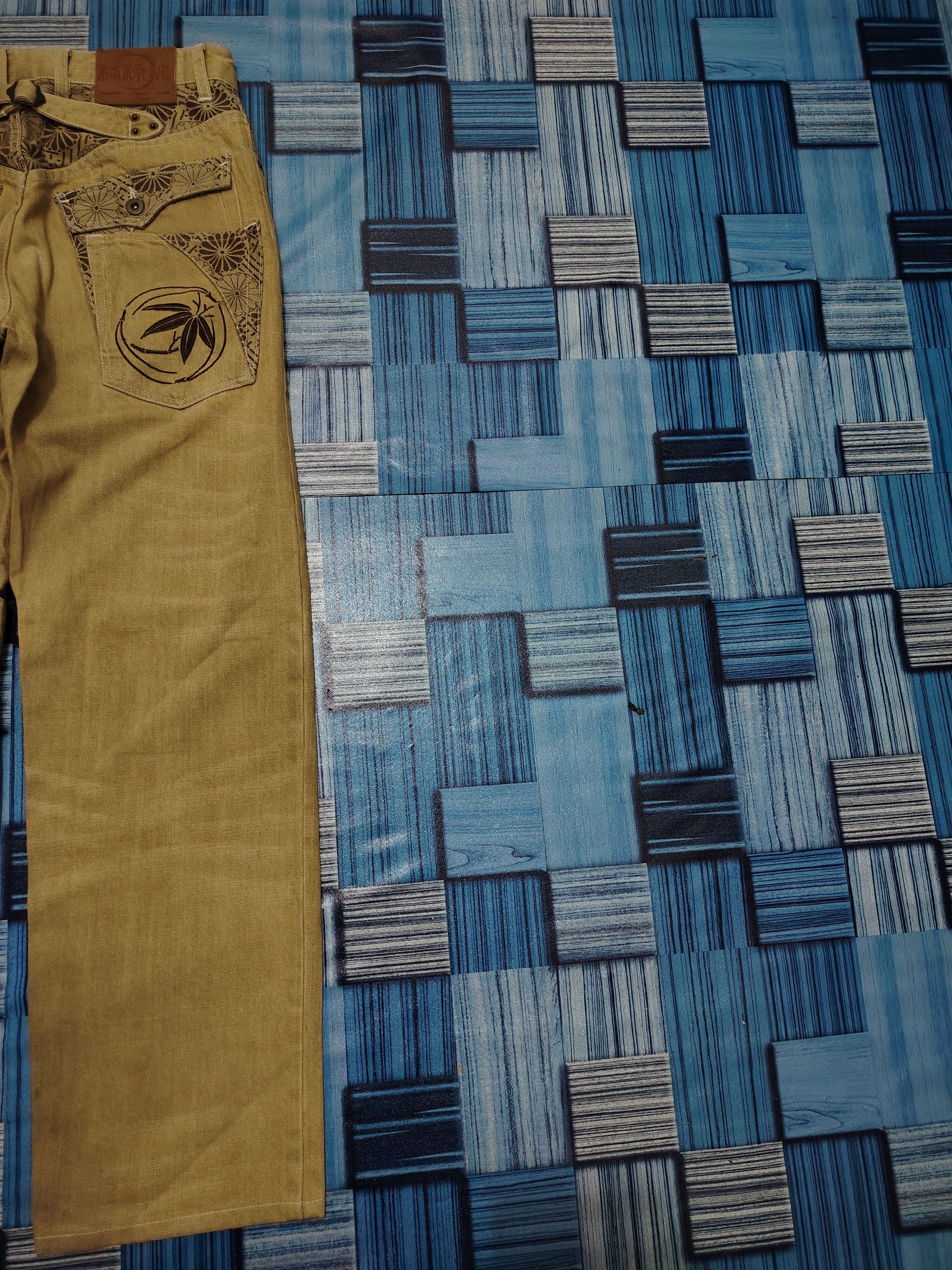 Karakuri Tamashii Rare Karakuri Tamashi Embroidered Flared Jeans back buckle Size US 29 - 18 Thumbnail