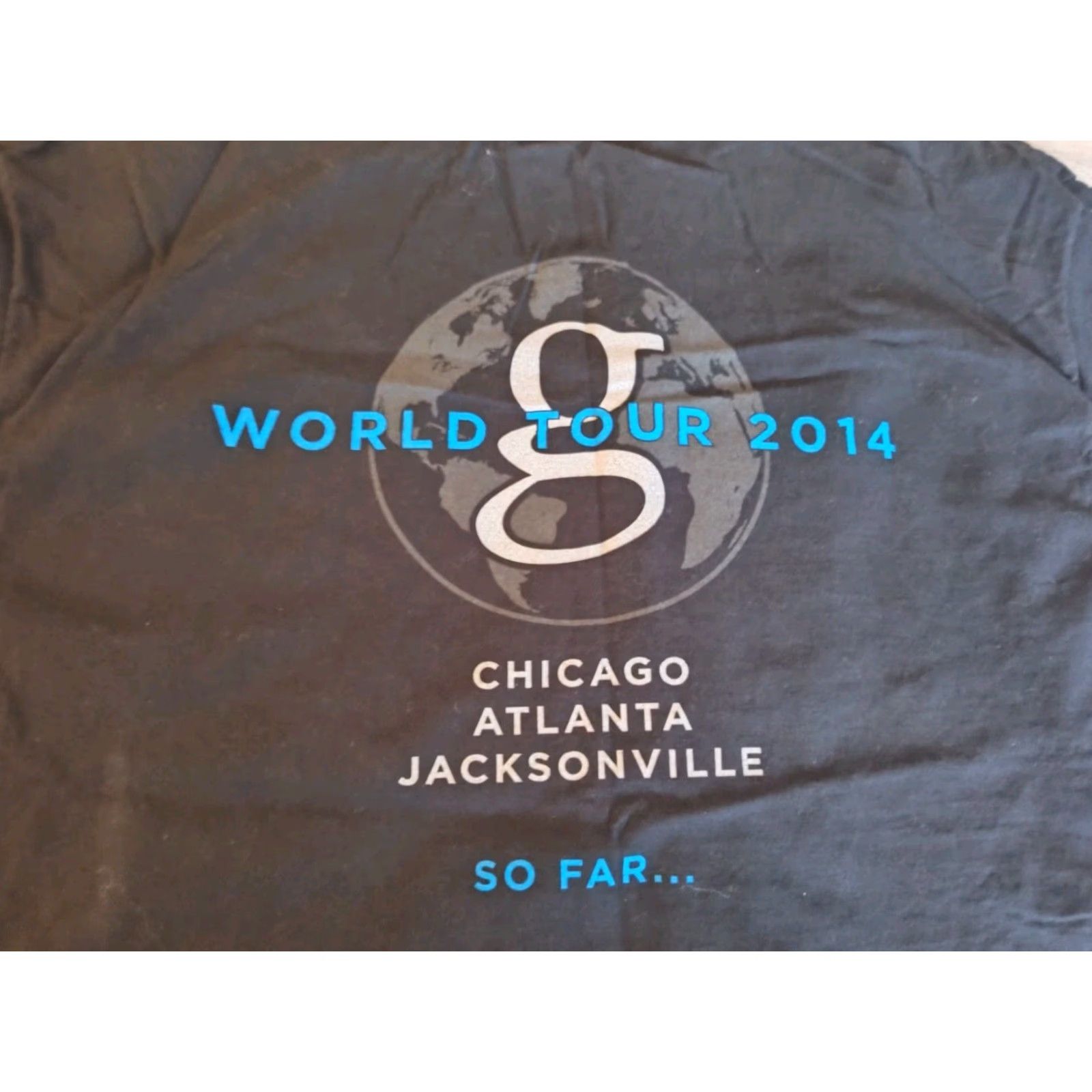 Hanes Garth Brooks World Tour 2014 Band T-Shirt XXL Black Mens Double-Sided Crew Neck Size US XXL / EU 58 / 5 - 7 Thumbnail