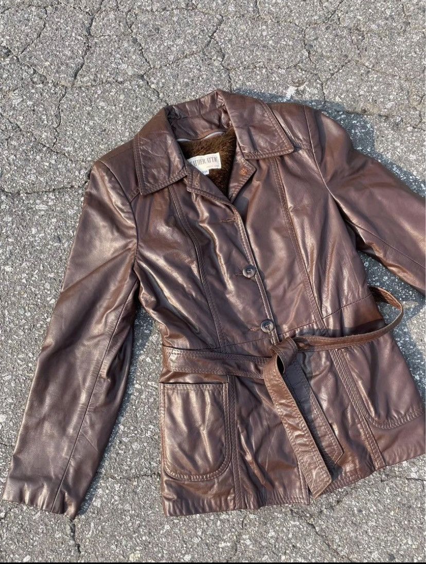 Vintage Real leather vintage Jacket Size XS / US 0-2 / IT 36-38 - 1 Thumbnail