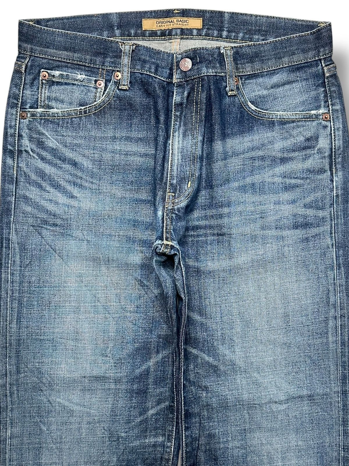 Uniqlo Uniqlo Relaxed Fit Straight Japan Jeans Faded Wash Size US 34 / EU 50 - 2 Thumbnail