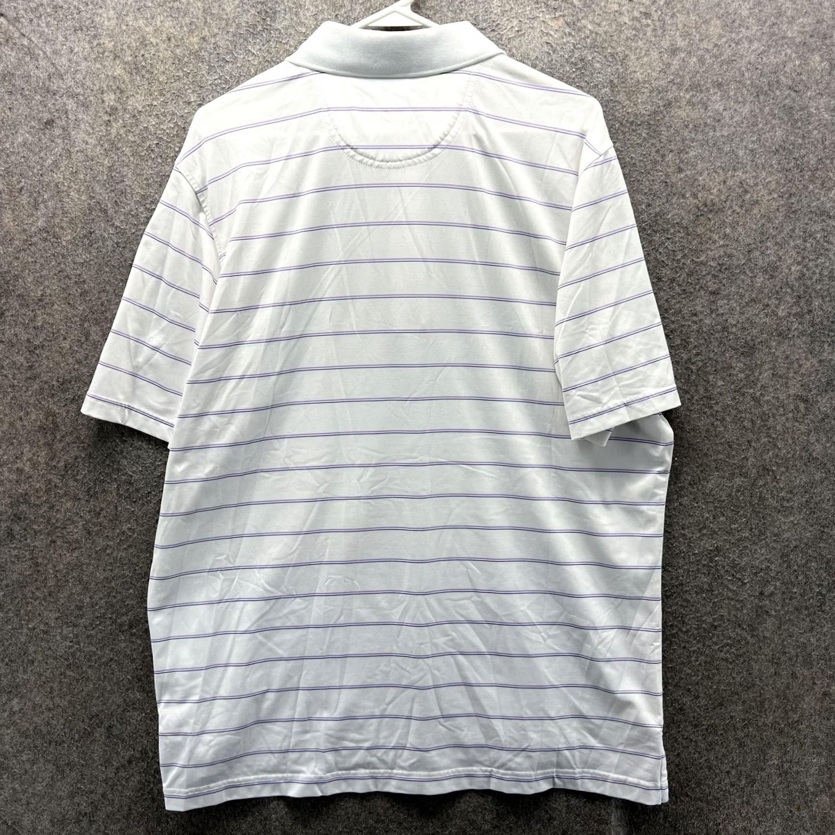 Vintage F&G Tech Polo Shirt Mens L White Stripe Golf Performance Short Sleeve Casual Size US L / EU 52-54 / 3 - 7 Thumbnail