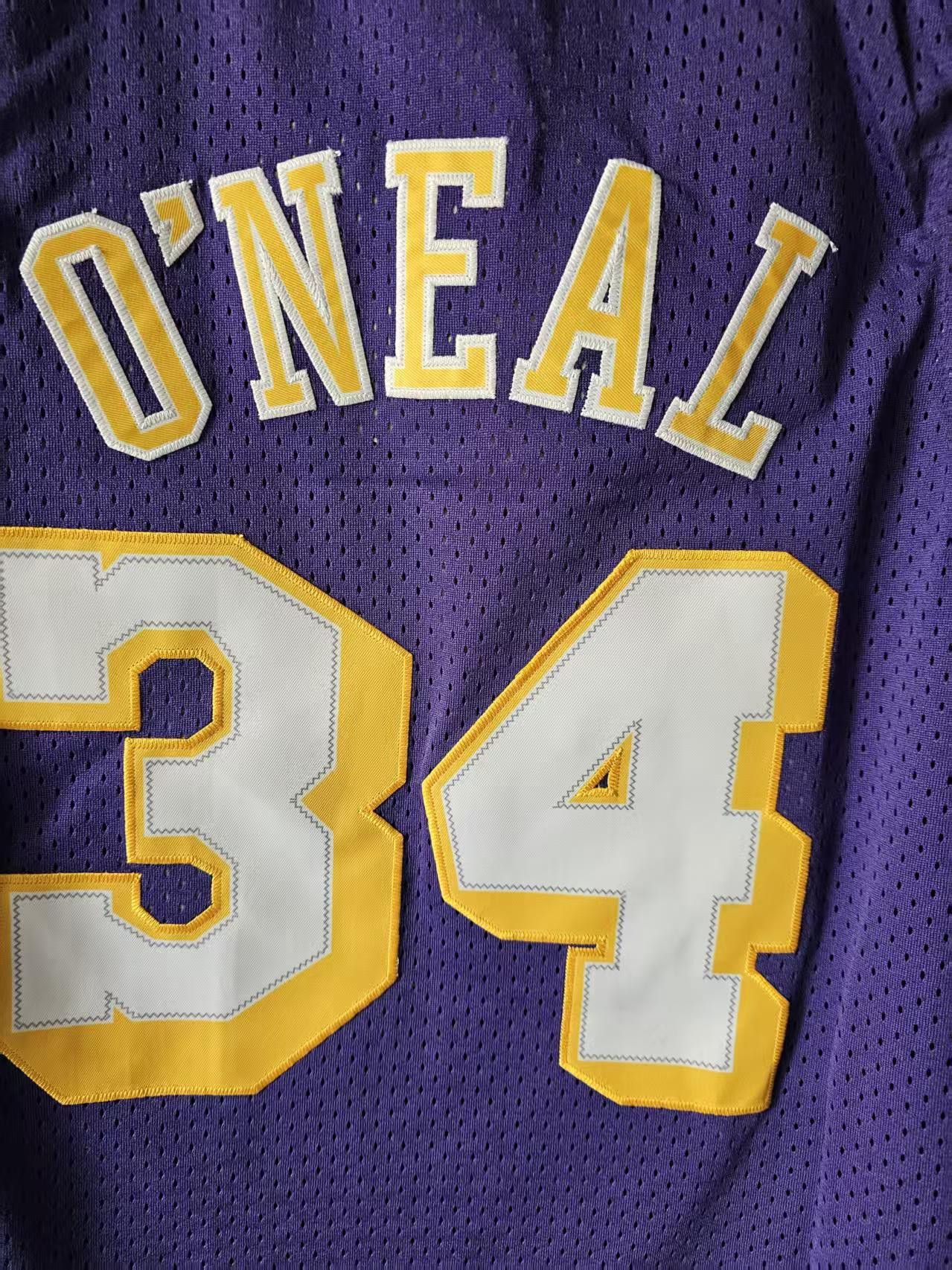NBA Lakers #34 Shaquille O'Neal Jersey Purple Size US XL / EU 56 / 4 - 2 Thumbnail