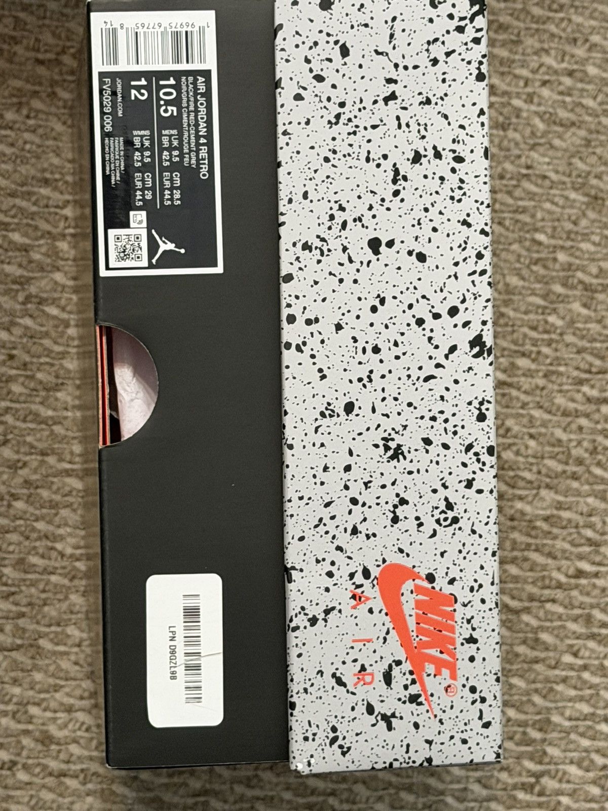Jordan Brand Air Jordan Bred 4 Reimagined Size 10.5 Size US 10.5 / EU 43-44 - 7 Thumbnail