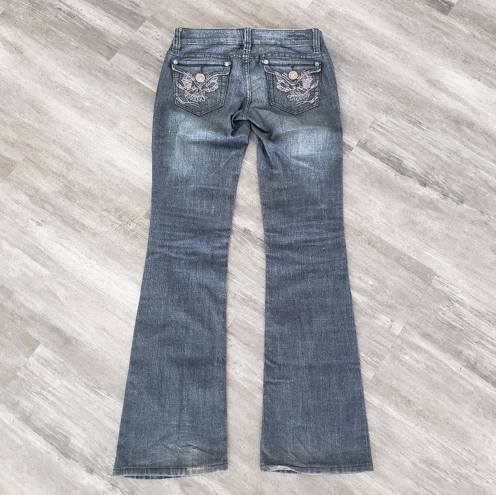 Designer Dark Denim Detailed Refuge Bootcut Jean Size 30" / US 8 / IT 44 - 2 Thumbnail