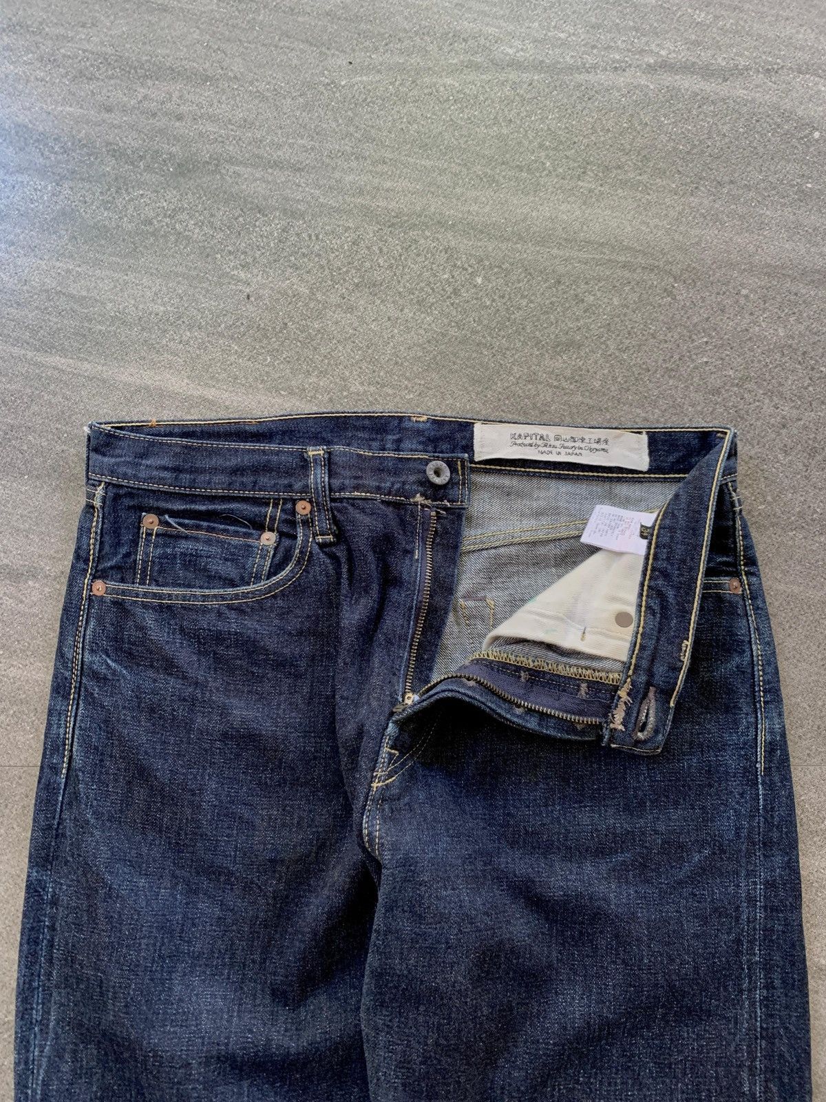 Kapital FREE TAX! Indigo Raw Denim Jeans Size US 34 / EU 50 - 3 Thumbnail