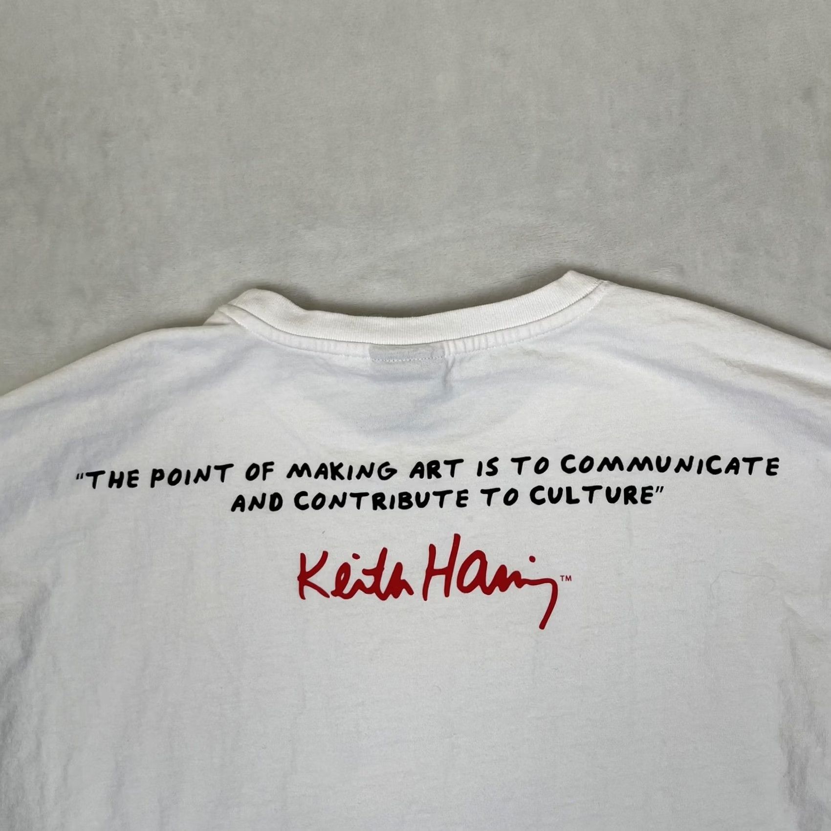 H&M H&M Keith Haring T-Shirt Mens 3XL White Graphic Print Crew Neck Short Sleeve Vintage No Size US XXL / EU 58 / 5 - 7 Thumbnail