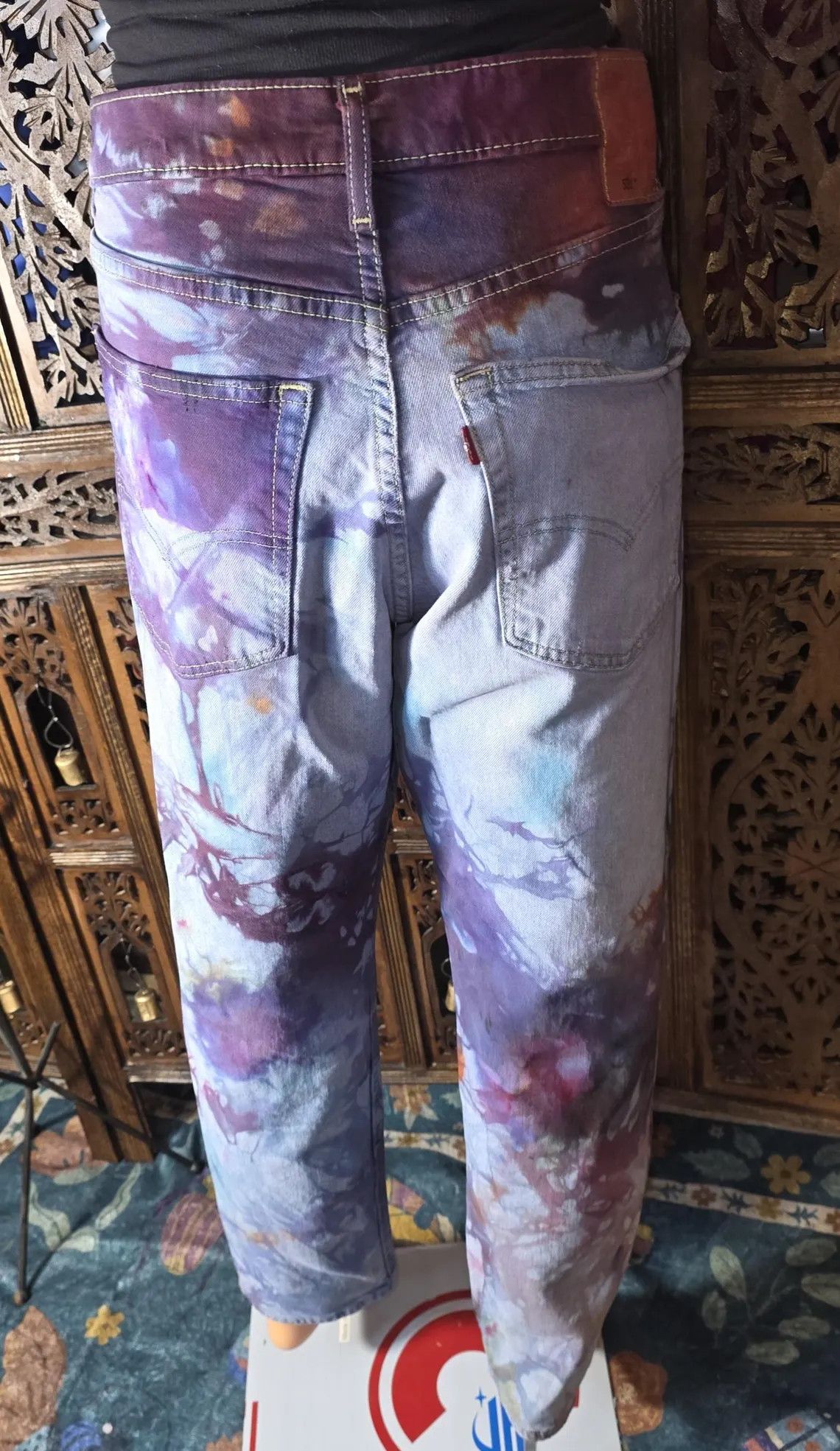 Levi's Vintage Clothing Painted Ice Dyed Jeans Size 36" / US 14 / IT 50 - 3 Thumbnail