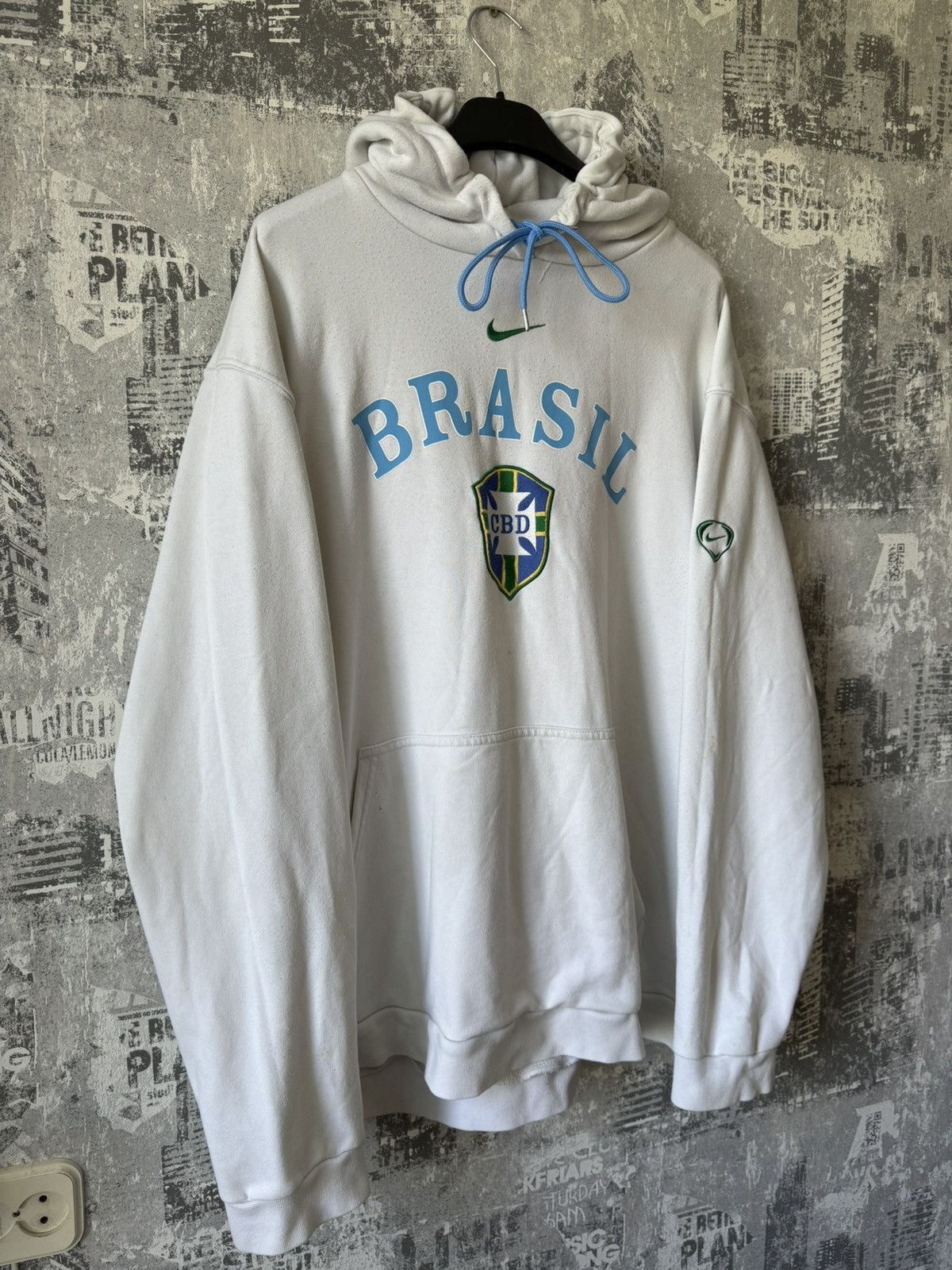 Nike Vintage Nike Center Swoosh Hoodie Size US XL / EU 56 / 4 - 3 Thumbnail