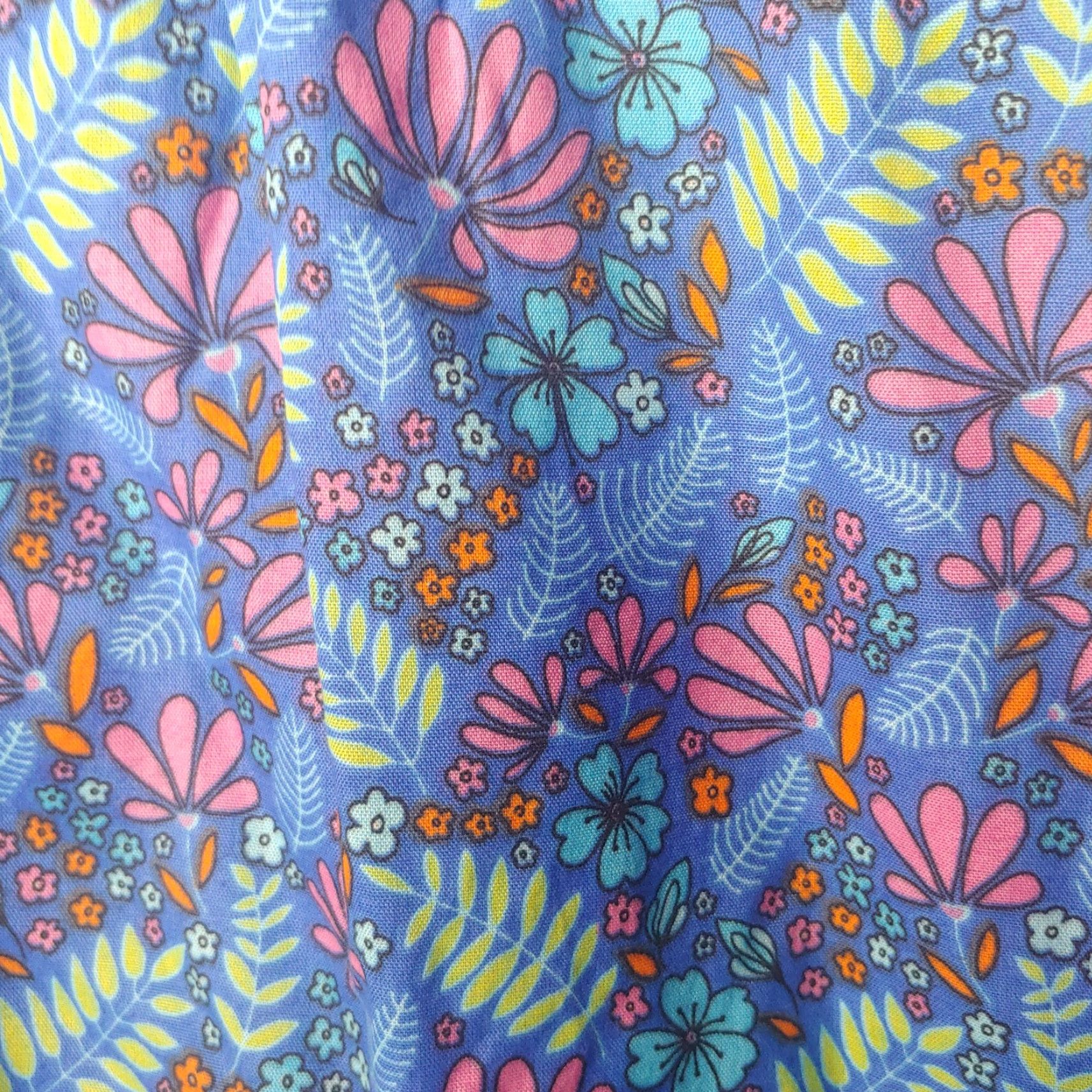 Vintage CW Classics Smock Women Medium Blue Pink Floral Sleeveless Pearl Snap Workwear Size M / US 6-8 / IT 42-44 - 5 Thumbnail