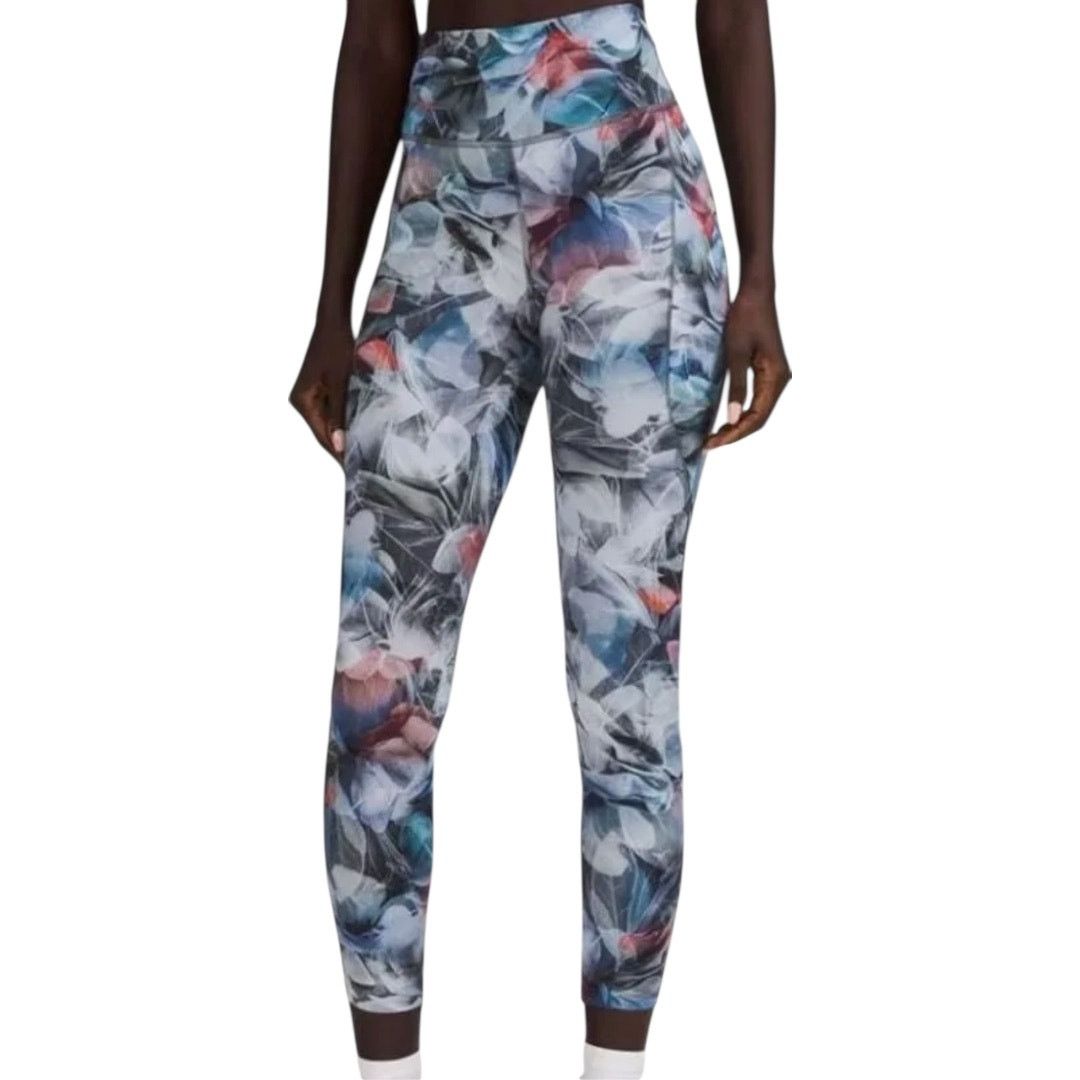 Lululemon Fast And Free Tight High-Rise 25" Pocket Floral 14, Women's (Size 36)