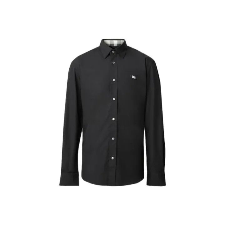 Burberry Burberry Black Long Sleeve Logo Shirt for Men Size US XXL / EU 58 / 5 - 1 Thumbnail